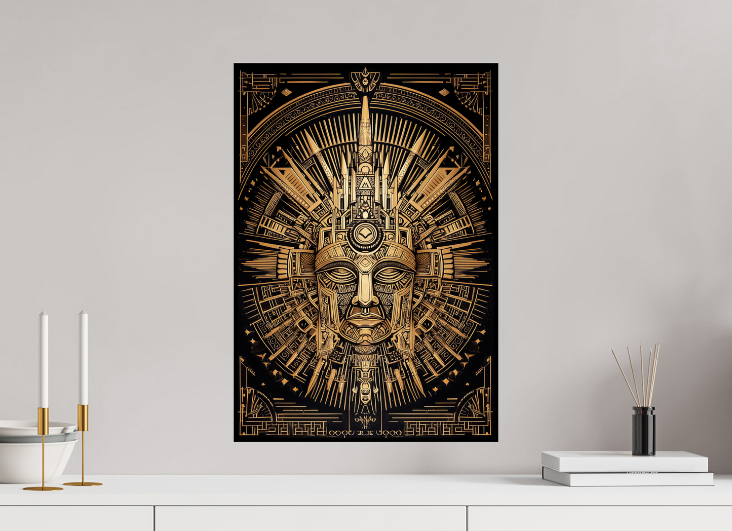 16 x 22.9″, Fine Art Print On Aluminum Dibond Tribal Gold