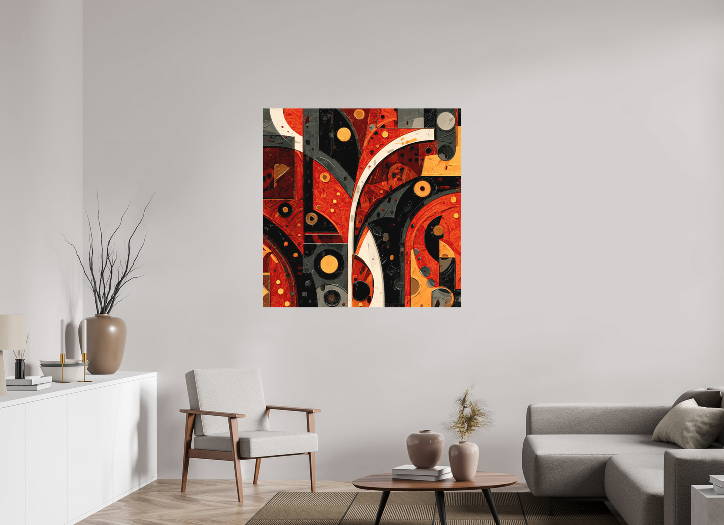 45 x 45″, Photo Print on Aluminum Backing Abstract Chaos