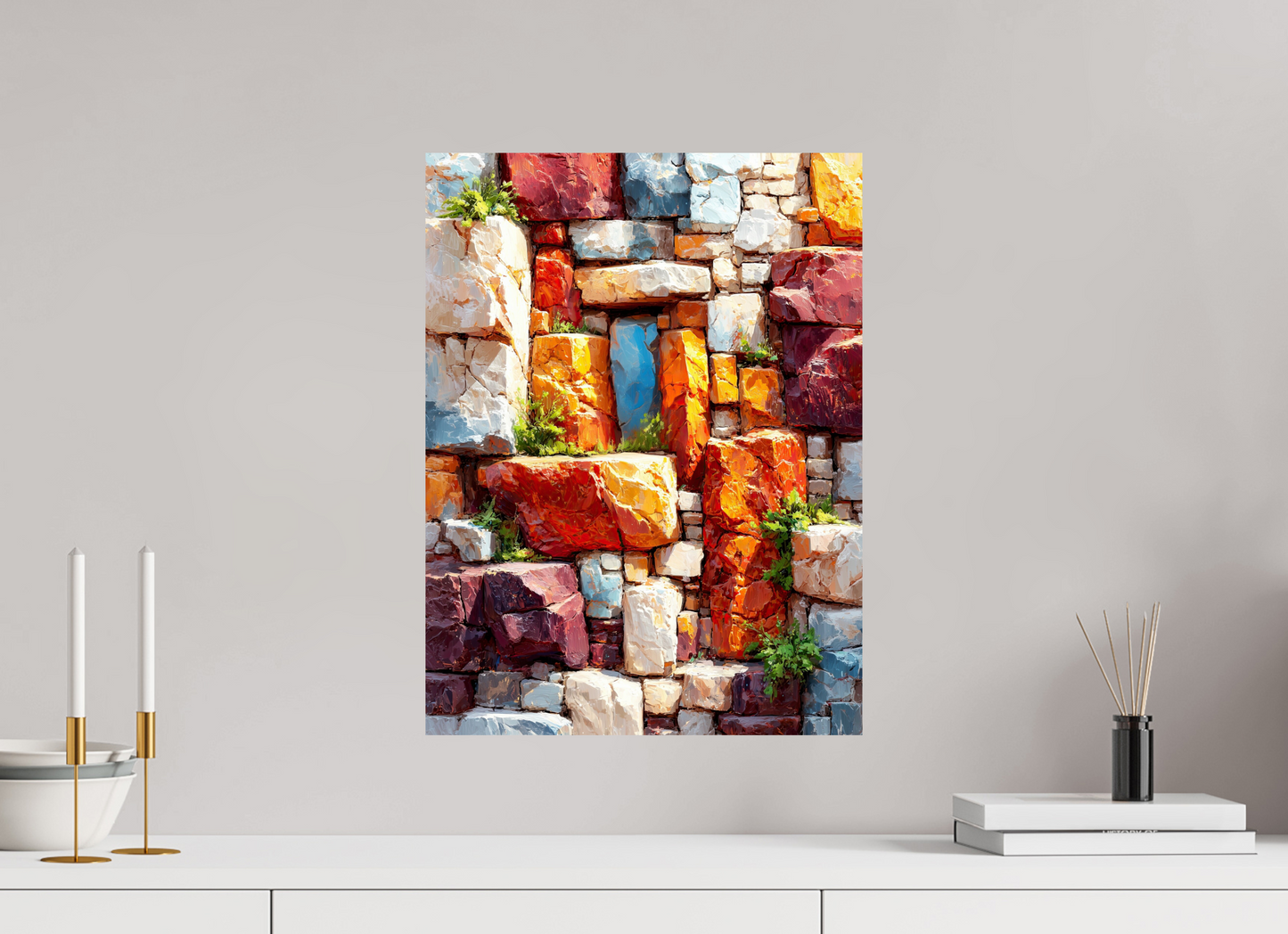 15 x 20″, Fine Art Print On Aluminum Dibond Desert Rocks