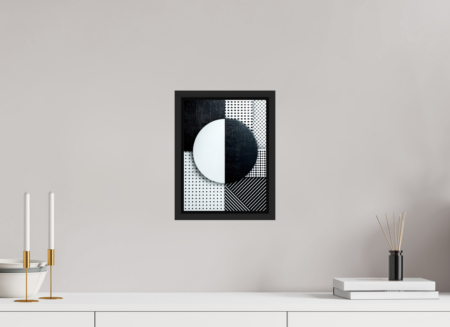 8 x 10.7″, Fine Art Print on Aluminum Dibond with Boarder Black & White 3