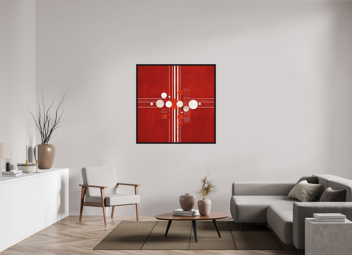45 x 45″, Photo Print on Aluminum Backing with boarder White Line 2