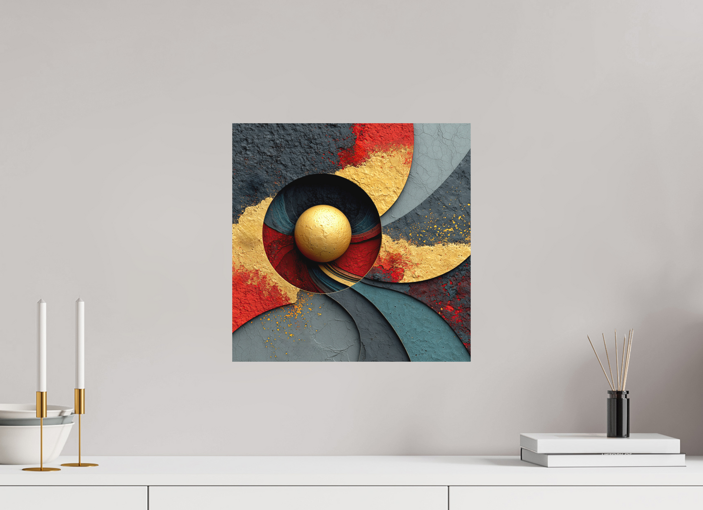 15 x 15″, Photo Print on Aluminum Backing Gold Ball