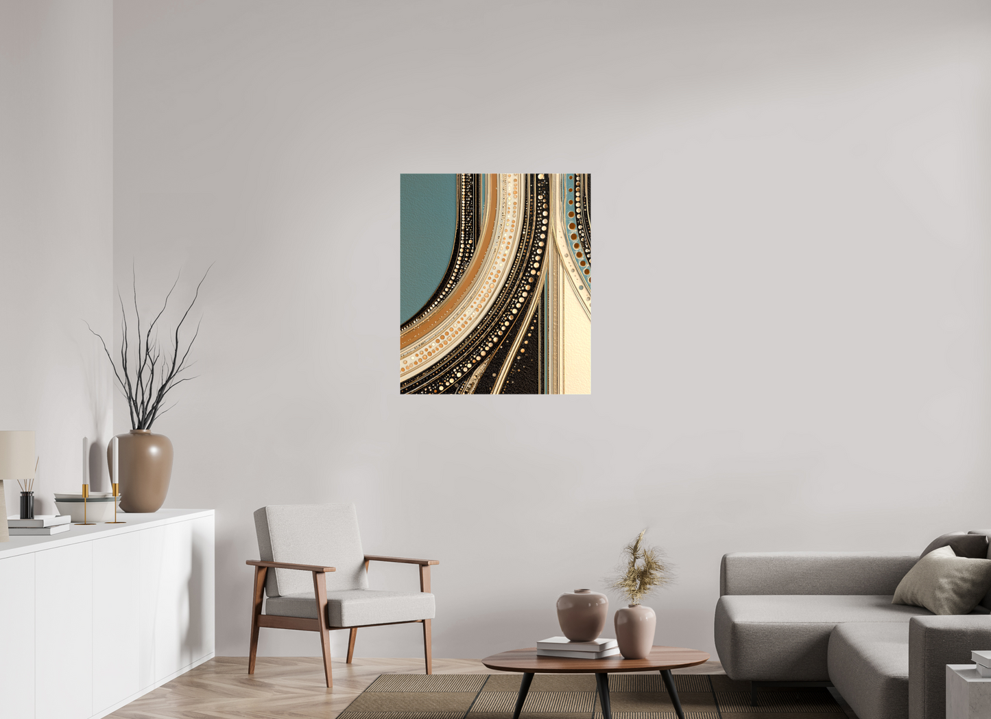 31 x 35.9″, Glossy Canvas Flow