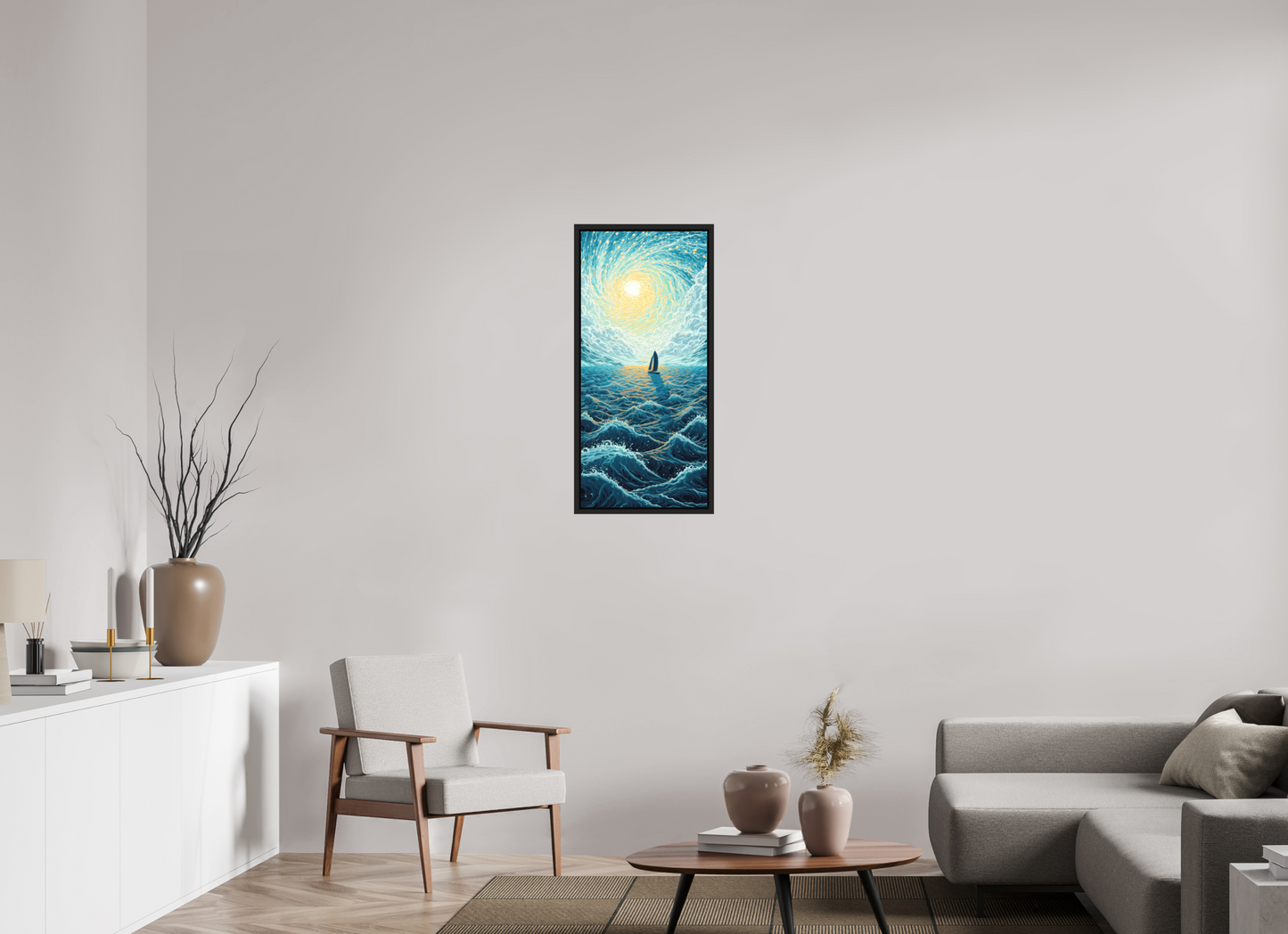 16 x 35″, Photo Print on Aluminum Backing with boarder Sail to the Sun