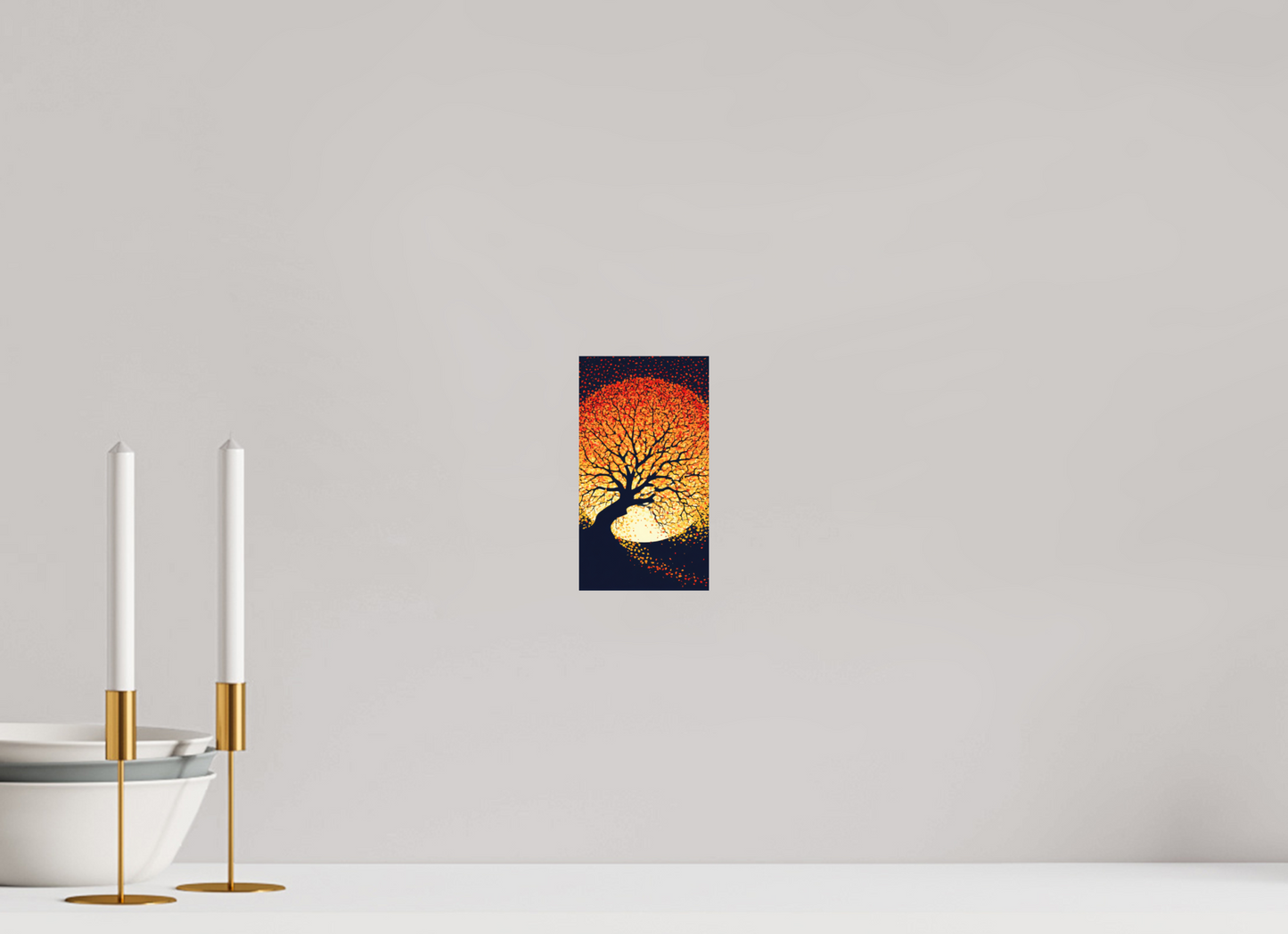 4 x 7.2″, Photo Print on Aluminum Backing Autumn Moon