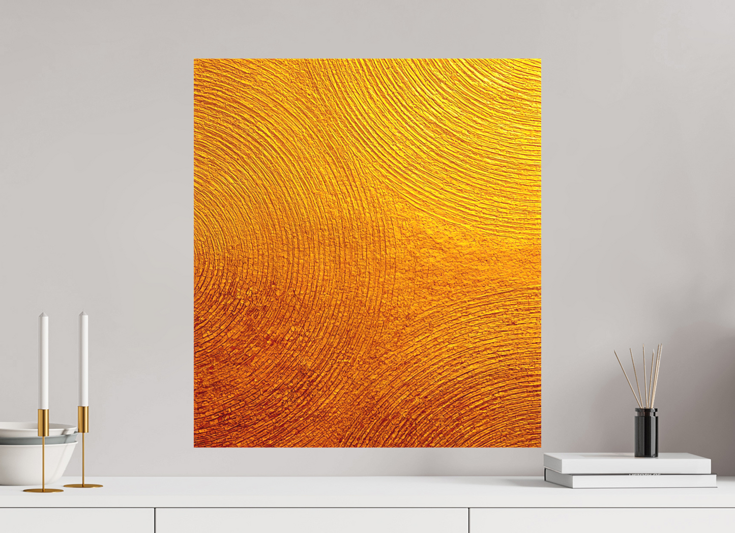20 x 22.4″, Textile on Canvas Desert Circles