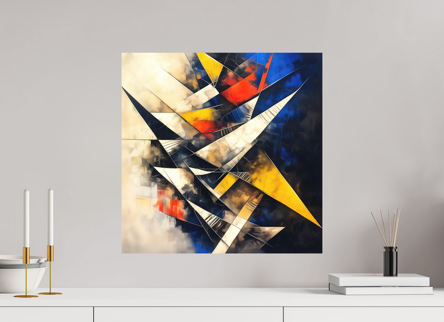 20 x 20″, Photo Print on Aluminum Backing Abstract Triangles