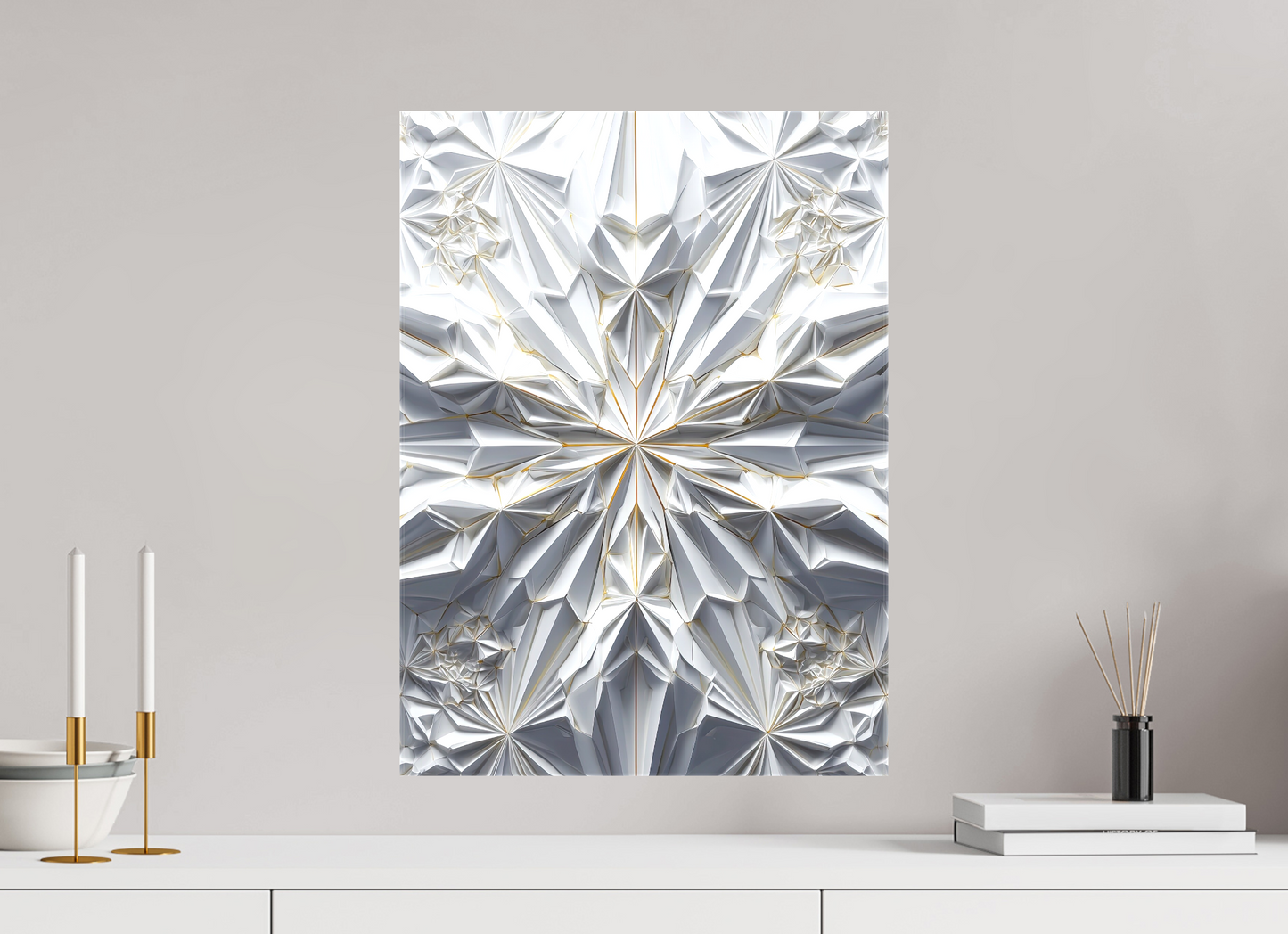 16 x 21.9″, Glossy Canvas Snowflake