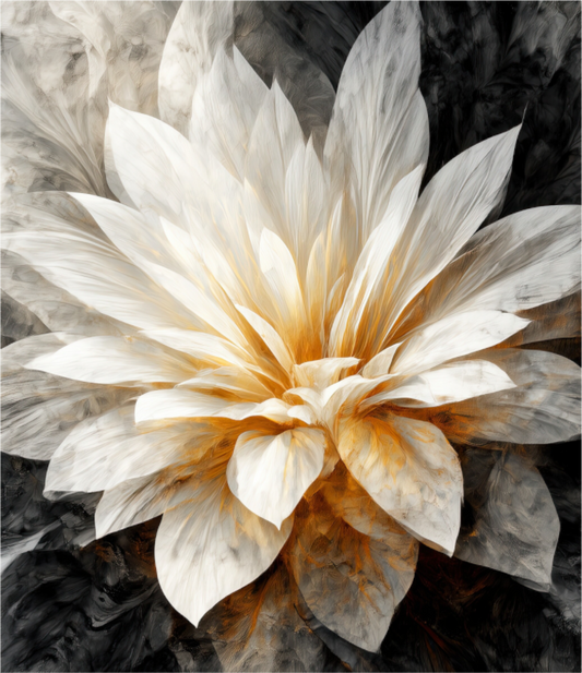 Main image White & Gold Flower 2