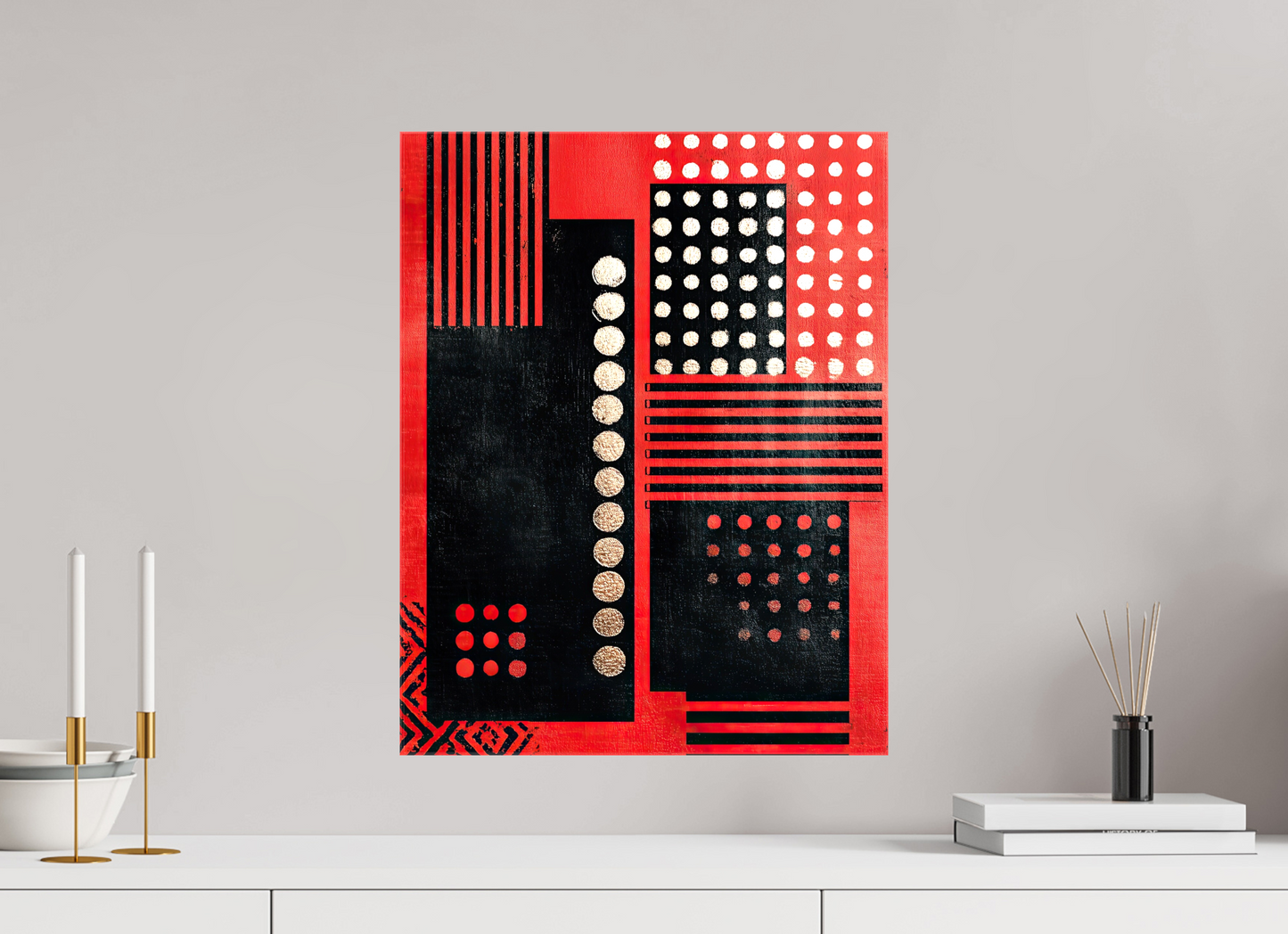 16 x 20.5″, Glossy Canvas Abstract Barcode