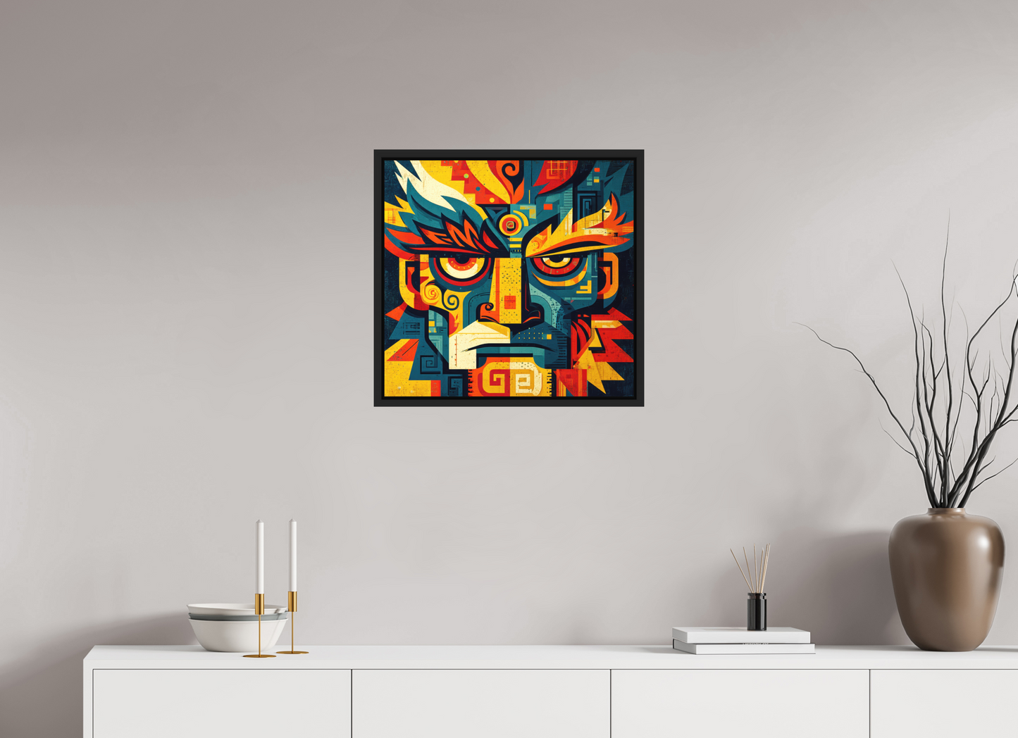 21.1 x 20″, Photo Print on Aluminum Backing with boarder Urban Tribal 3