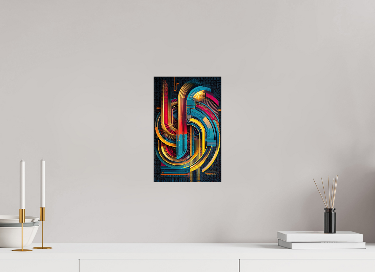 8 x 12.4″, Fine Art Print On Aluminum Dibond Abstract Jazz 2