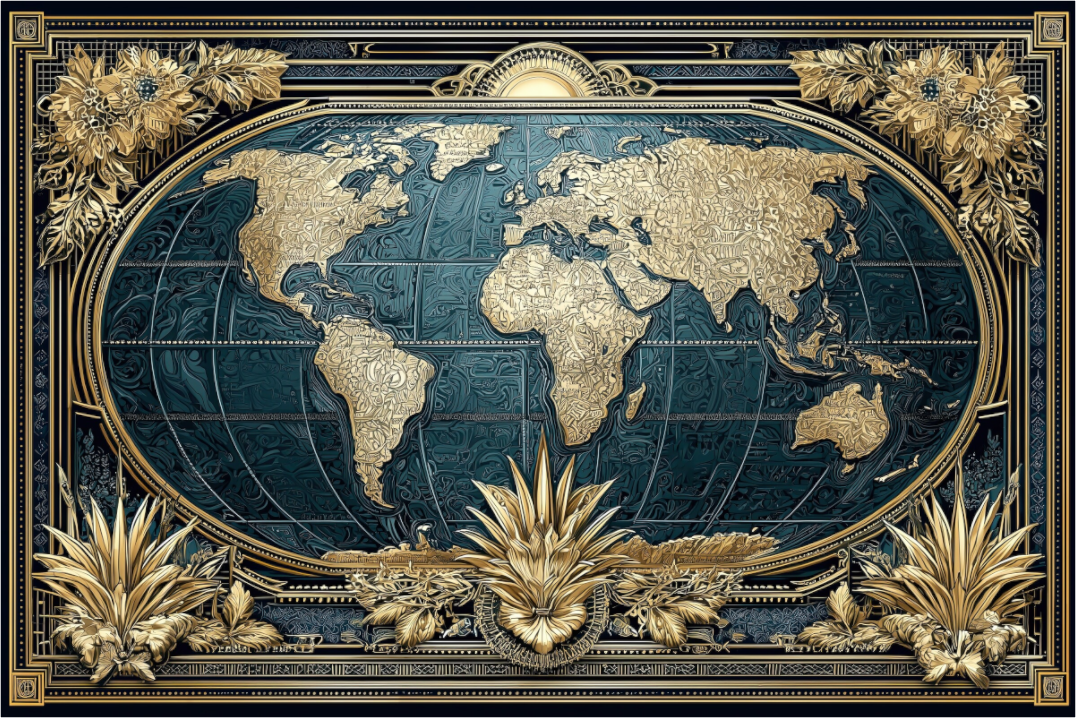 Main image Art Deco World Map