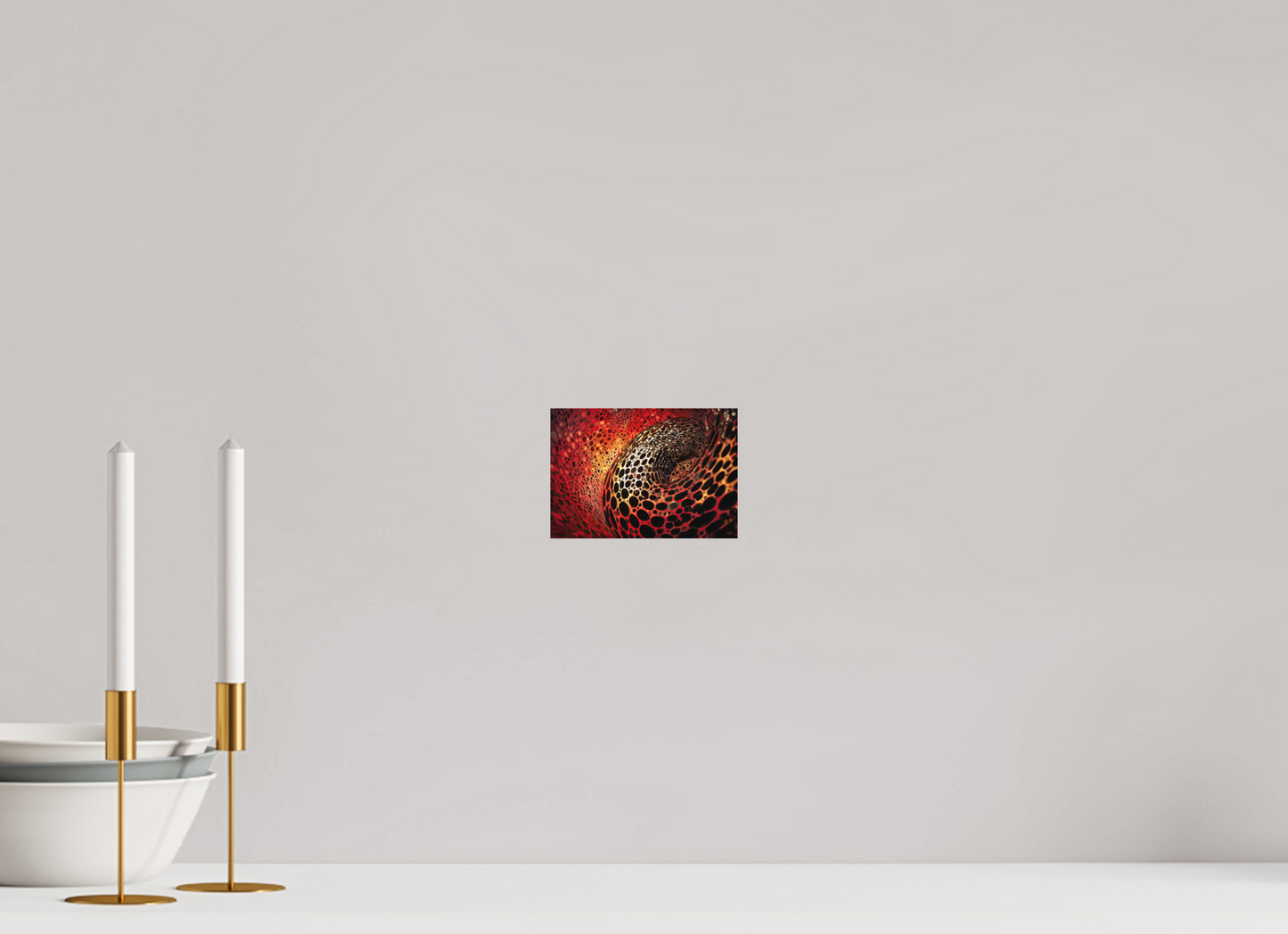 5.8 x 4″, Photo Print on Aluminum Backing Red Leopard