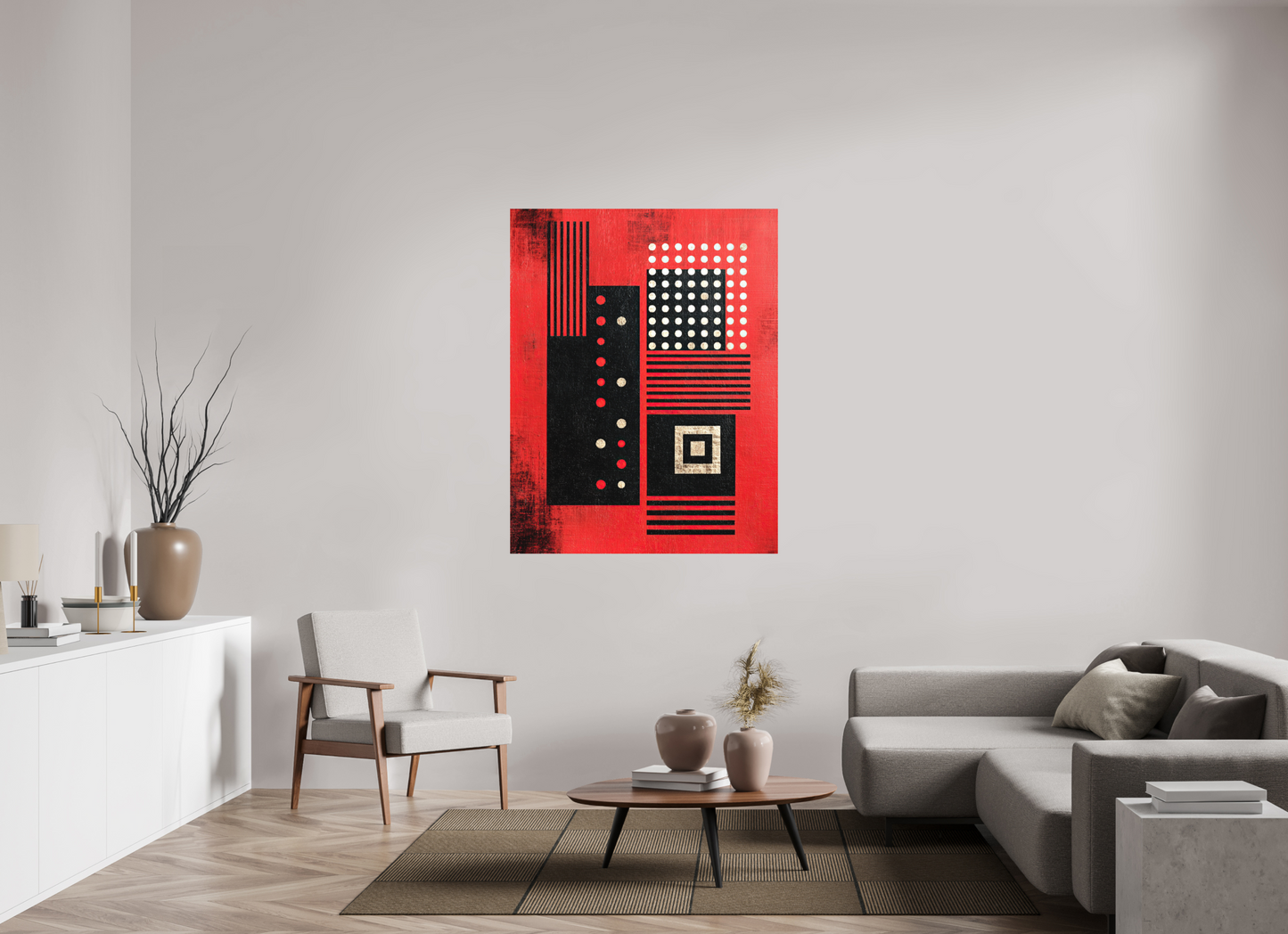 43 x 55.4″, Photo Print on Aluminum Backing Abstract Barcode 2