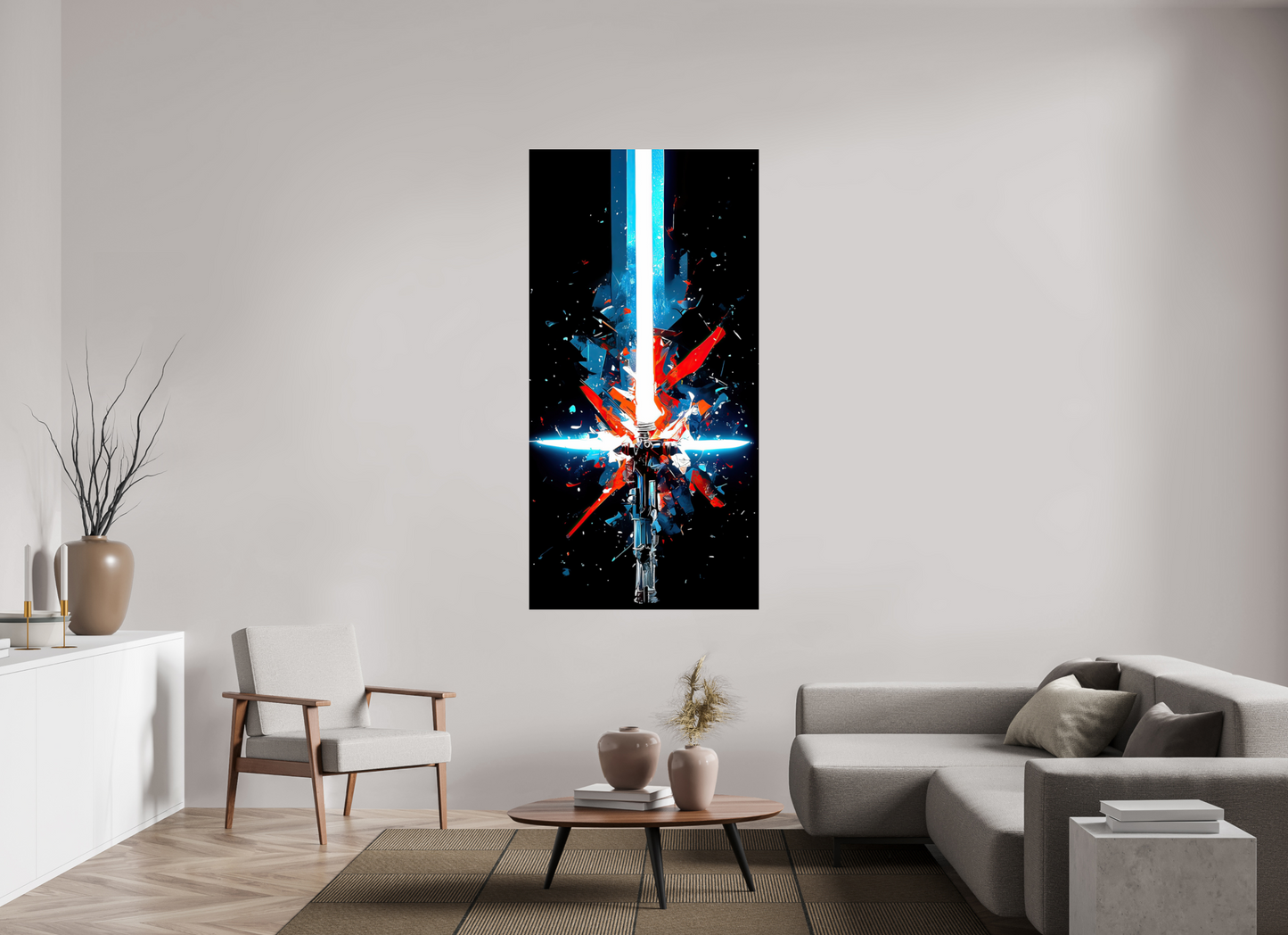 36 x 72″, Fine Art Print On Aluminum Dibond Freedom Lightsaber