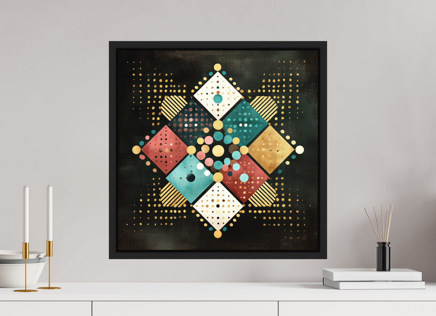 20 x 20″, Photo Print on Aluminum Backing with boarder Squares