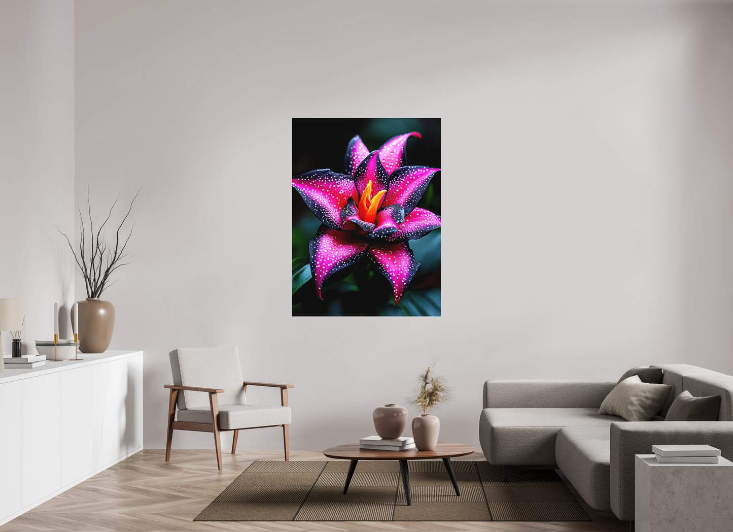 42 x 56″, Photo Print on Aluminum Backing Pink Poison Flower