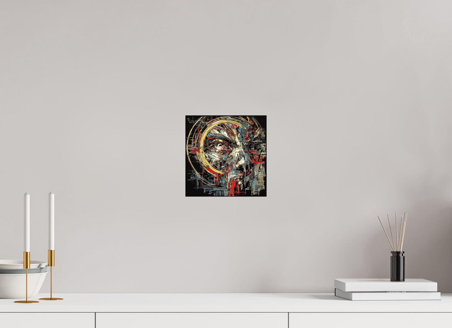 8 x 8″, Fine Art Print On Aluminum Dibond Abstract Male Eye