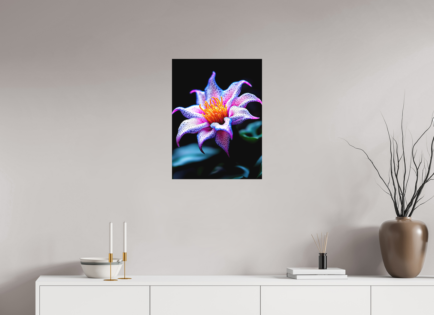 18 x 24″, Photo Print on Aluminum Backing Cotton Candy Flower
