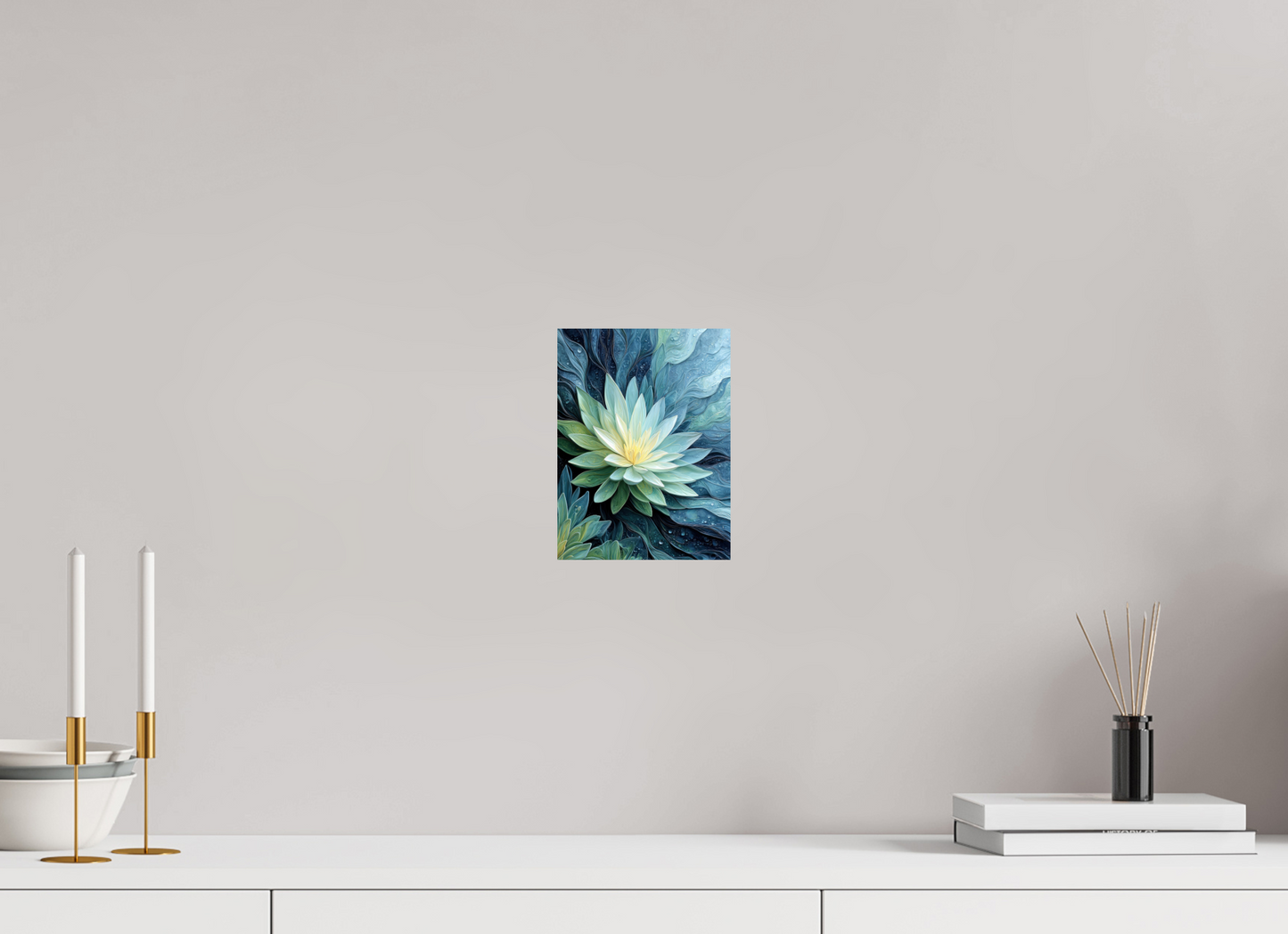 6 x 8″, Fine Art Print On Aluminum Dibond Blue Lily