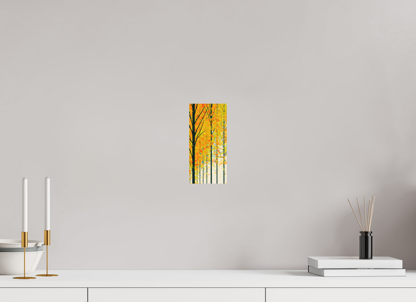 4 x 8.5″, Photo Print on Aluminum Backing Autumn Trees