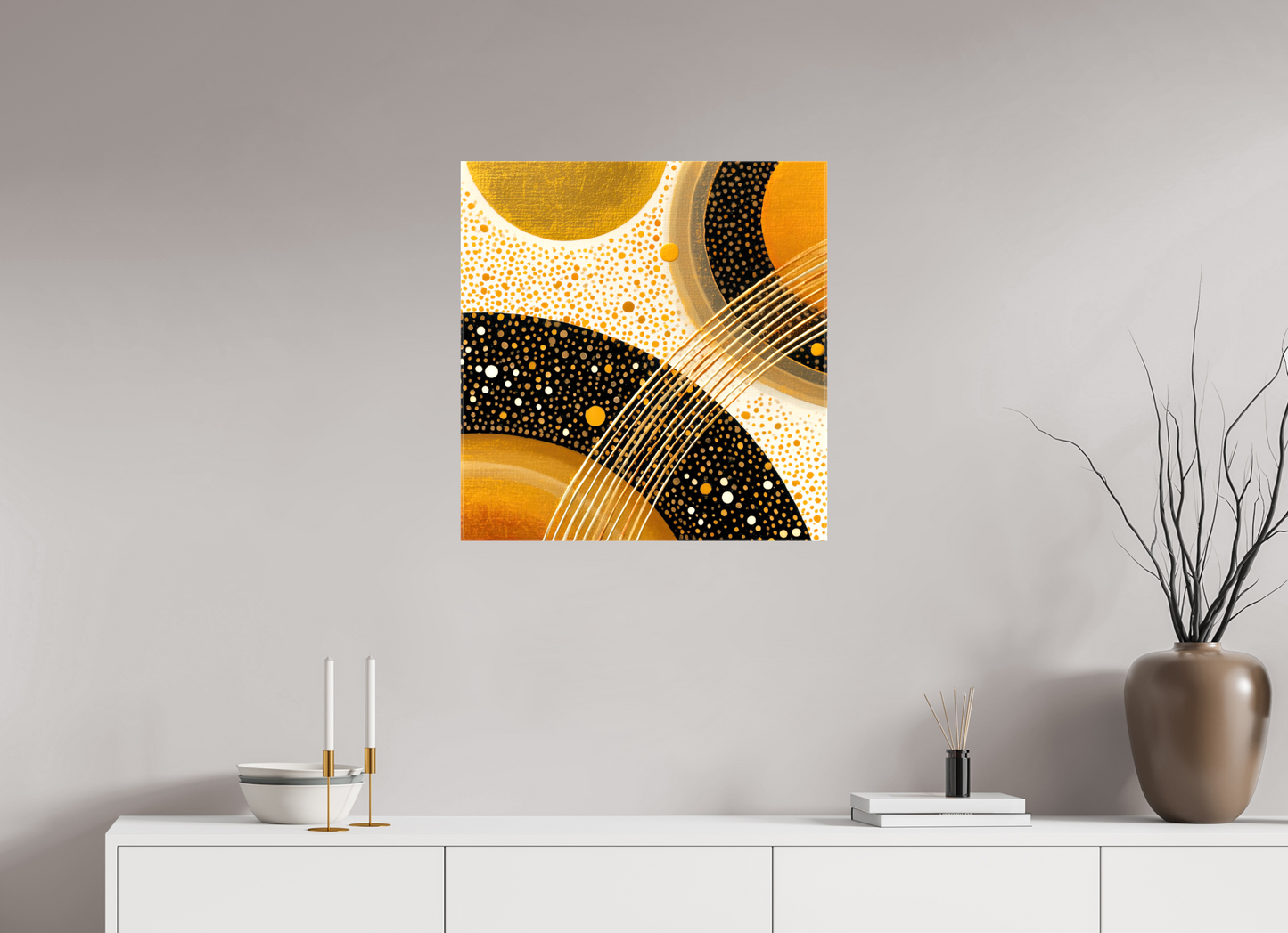 24 x 24.9″, Glossy Canvas Gold Embryo
