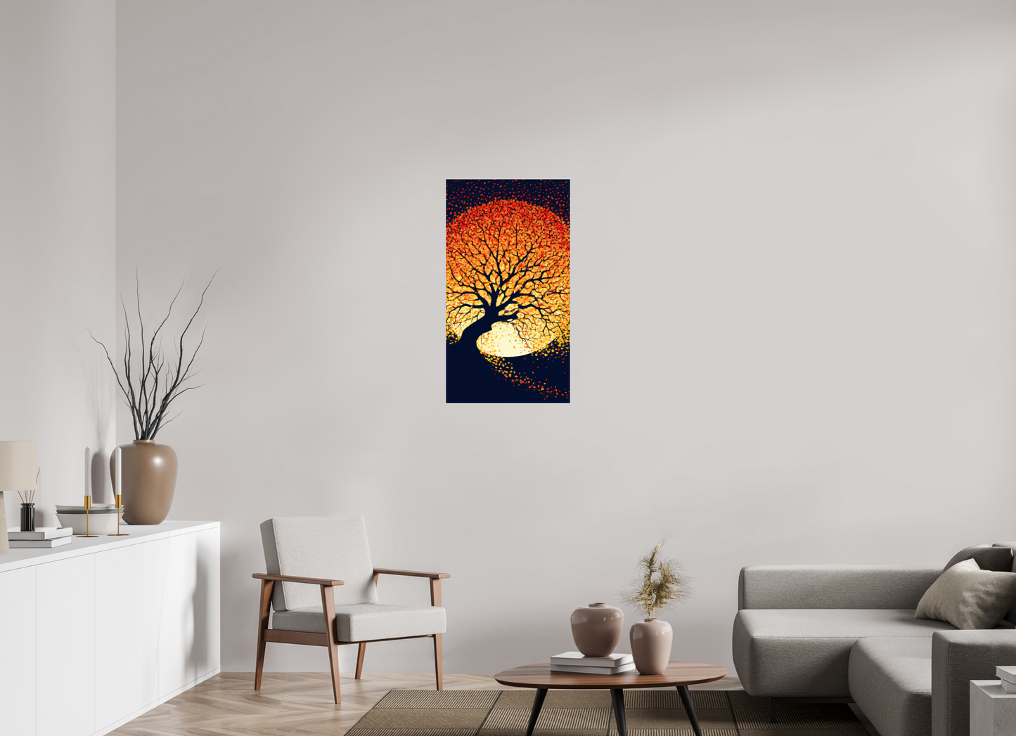20 x 36.1″, Fine Art Print On Aluminum Dibond Autumn Moon