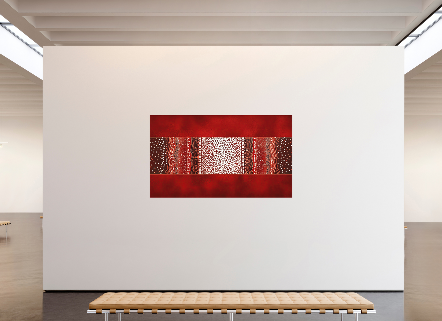 81.4 x 47″, Photo Print on Aluminum Backing Red Layers 1