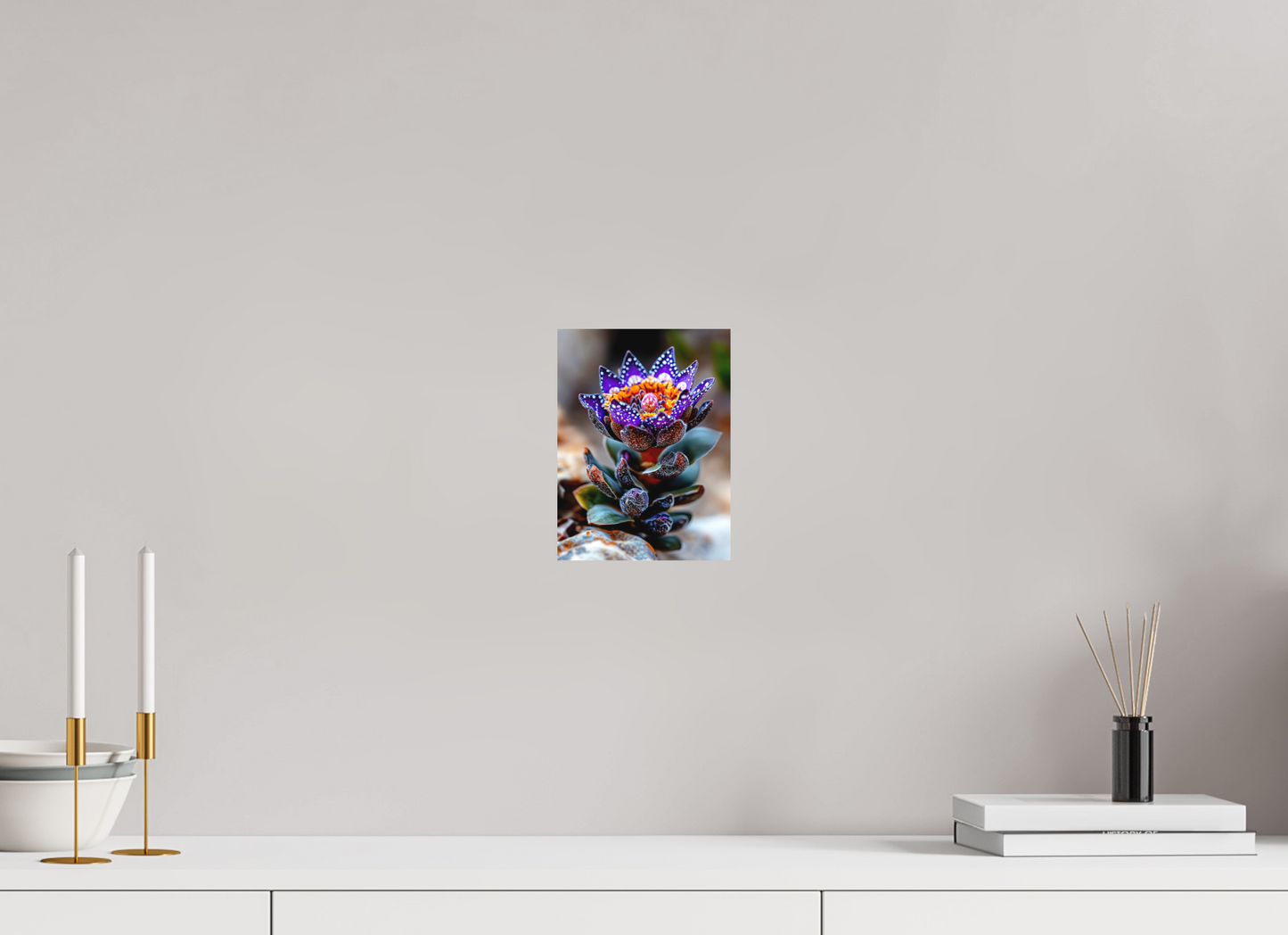 6 x 8″, Photo Print on Aluminum Backing Caterpillar Flower