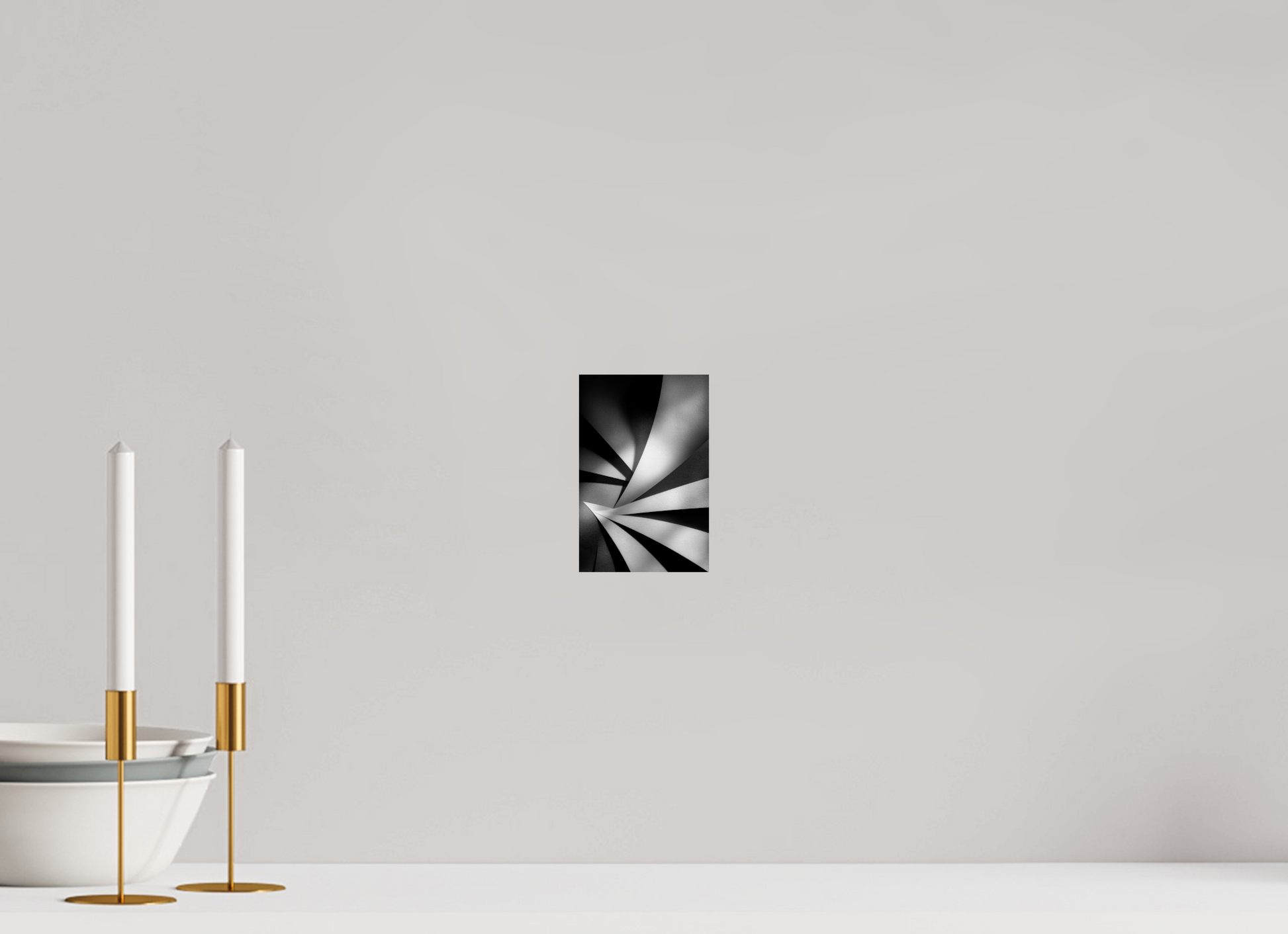 4 x 6.1″, Fine Art Print On Aluminum Dibond Abstract B&W 2