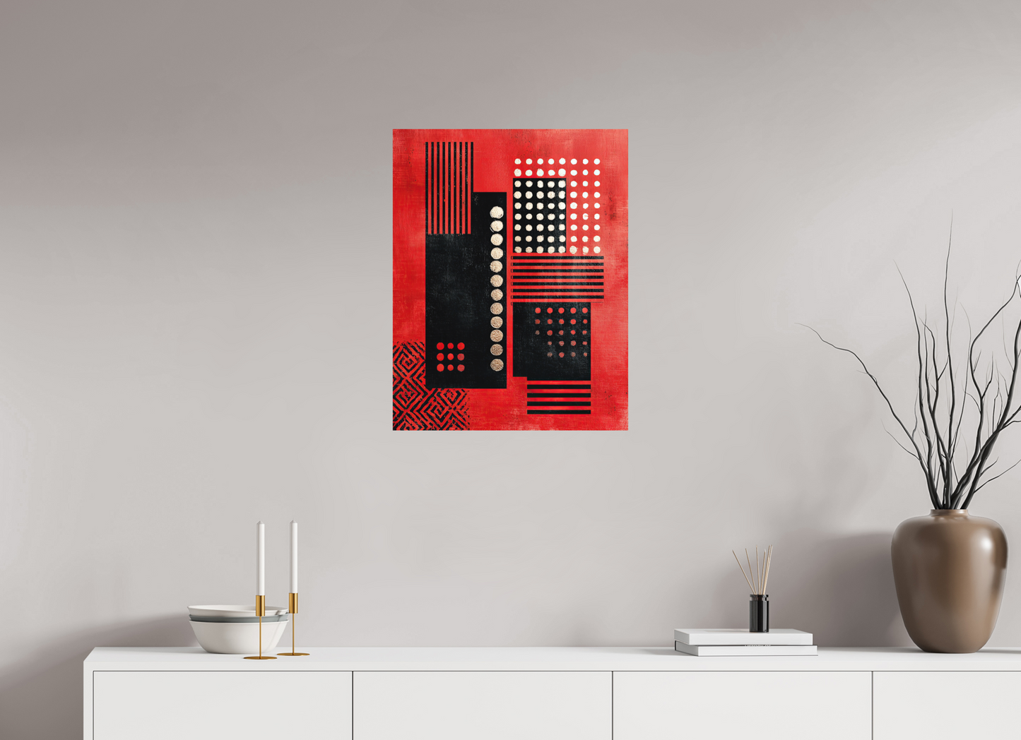20 x 25.6″, Photo Print on Aluminum Backing Abstract Barcode