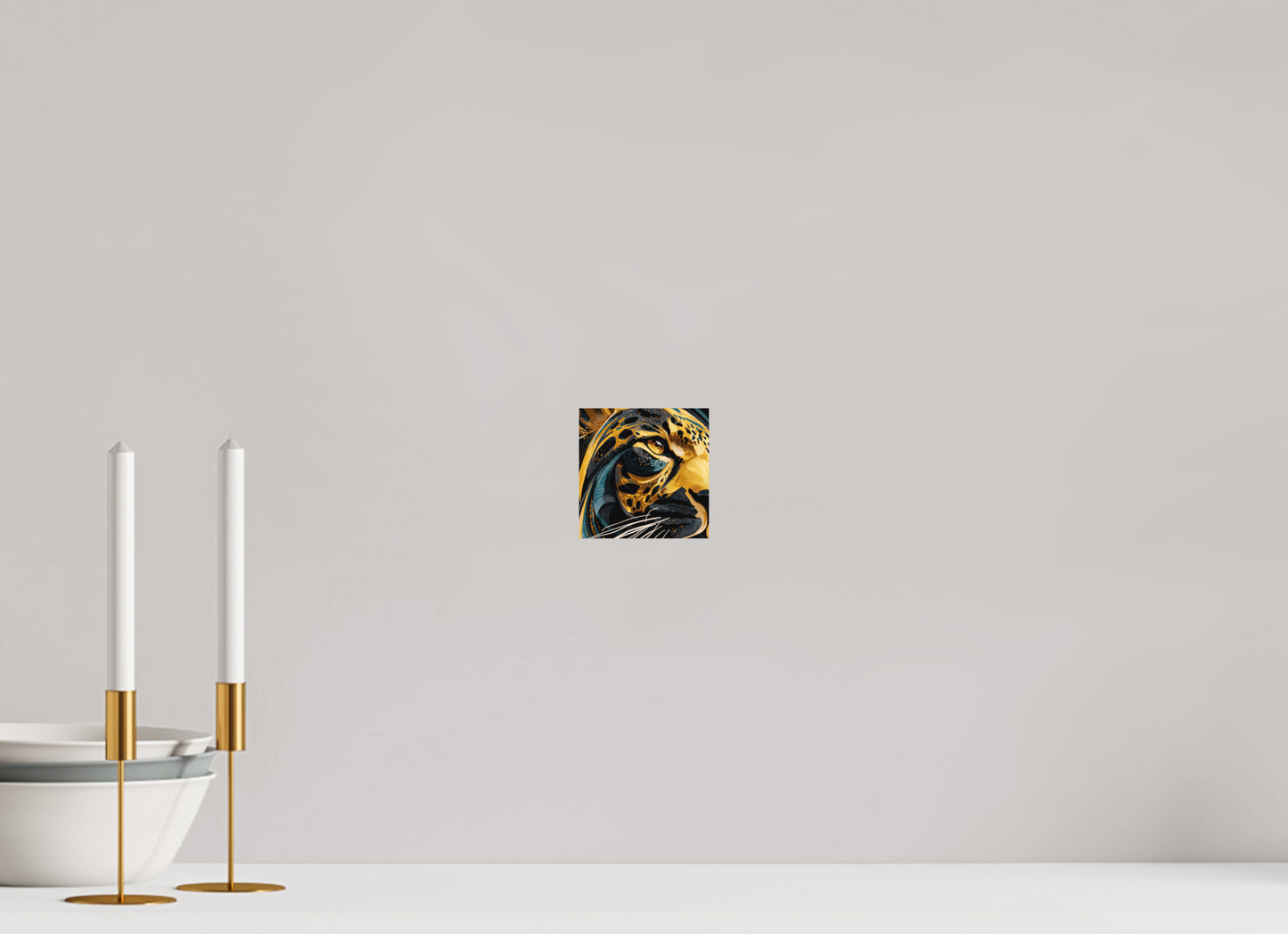 4 x 4″, Photo Print on Aluminum Backing Abstract Panther