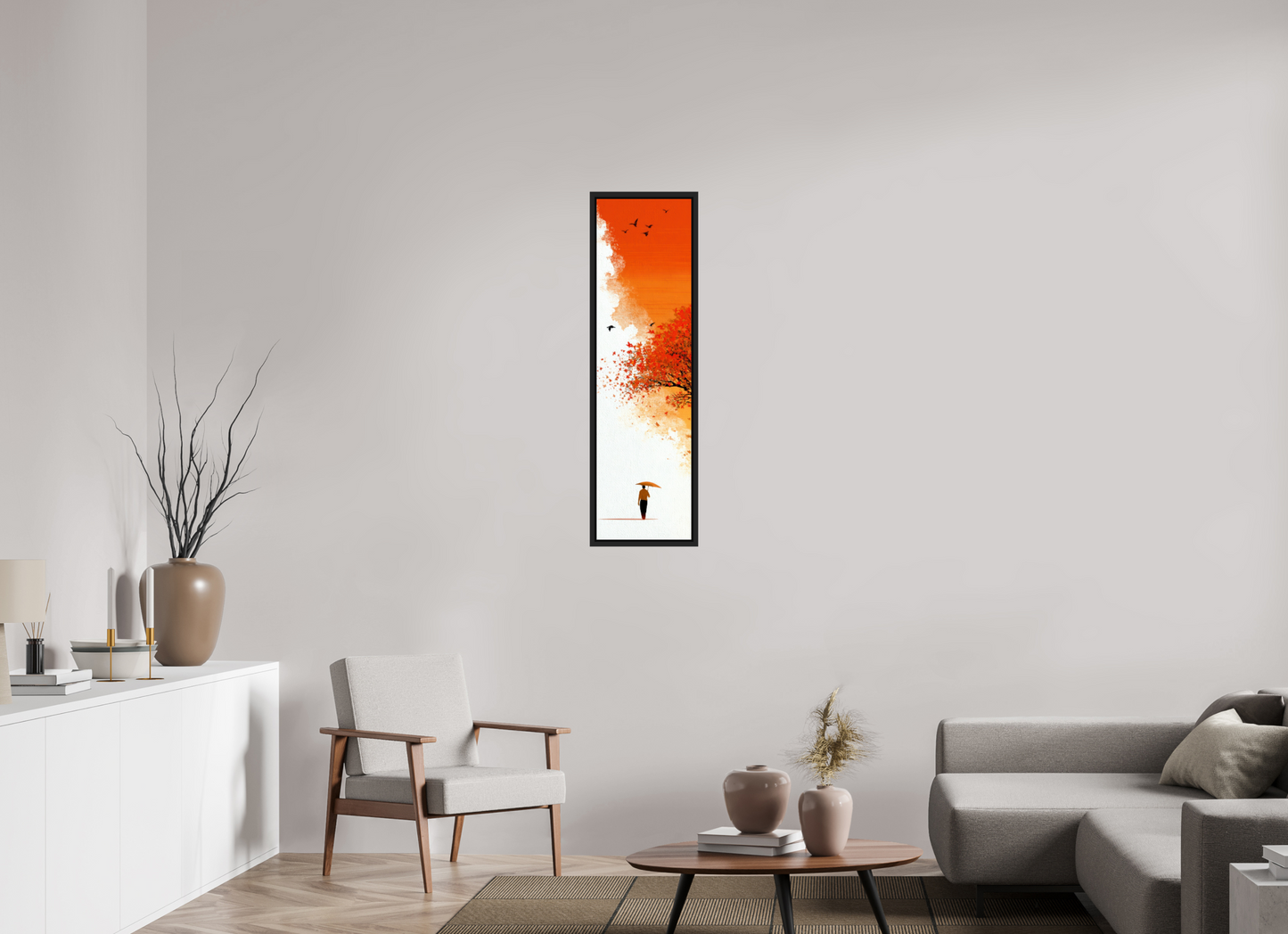 12 x 43.2″, Fine Art Print on Aluminum Dibond with Boarder Autumn Walk