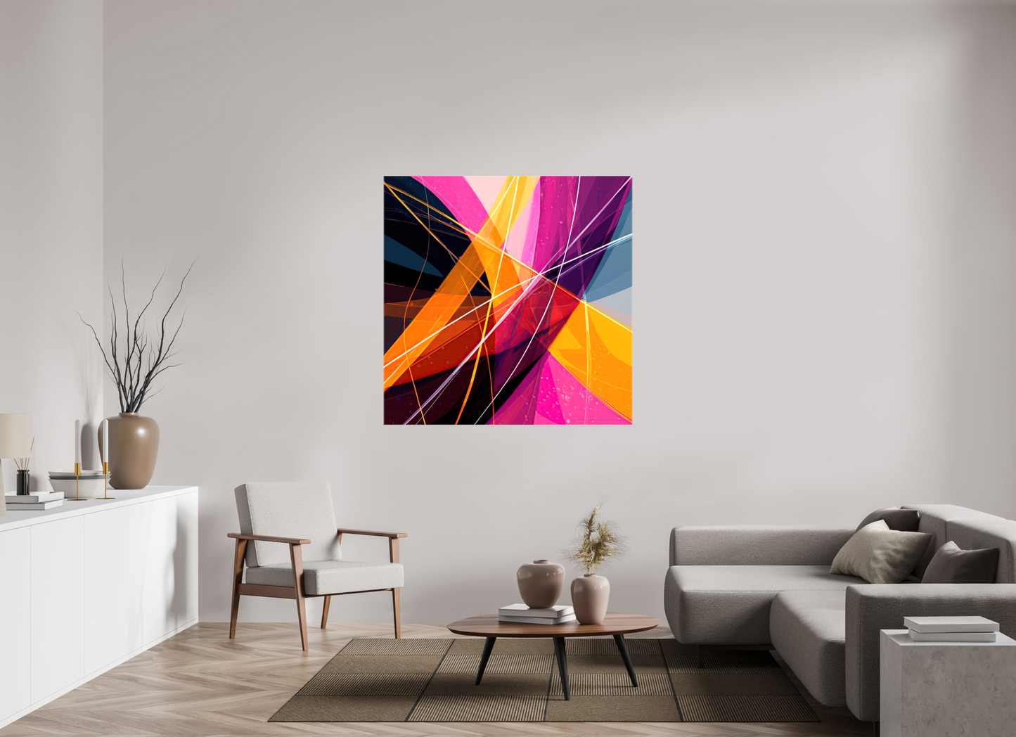 50 x 50″, Glossy Canvas Abstract Candy