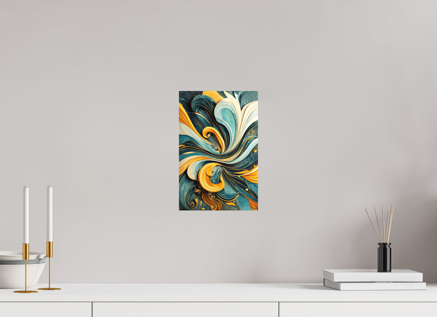 8 x 12.1″, Photo Print on Aluminum Backing Abstract Swirl