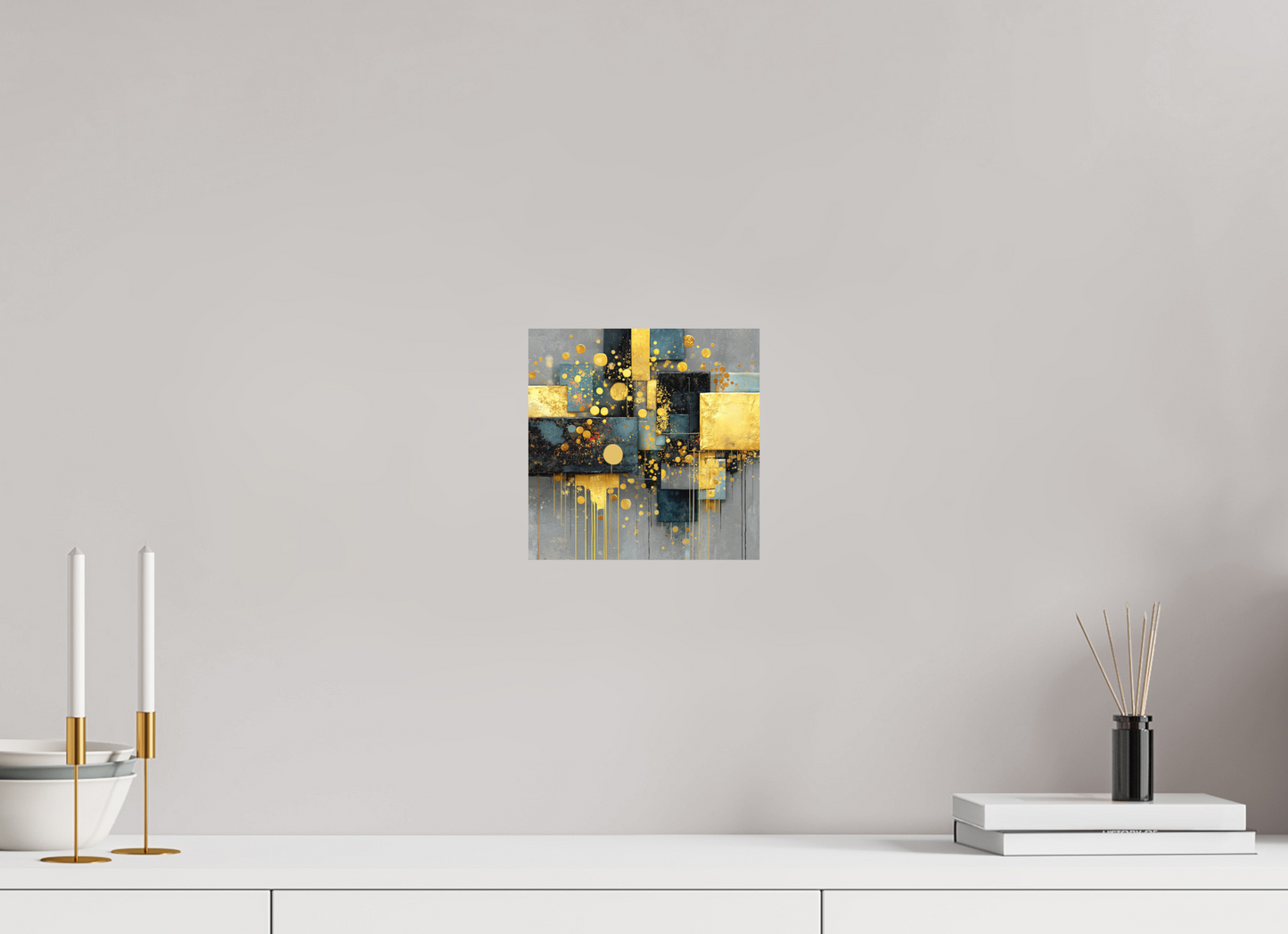 8 x 8″, Photo Print on Aluminum Backing Abstract Gold