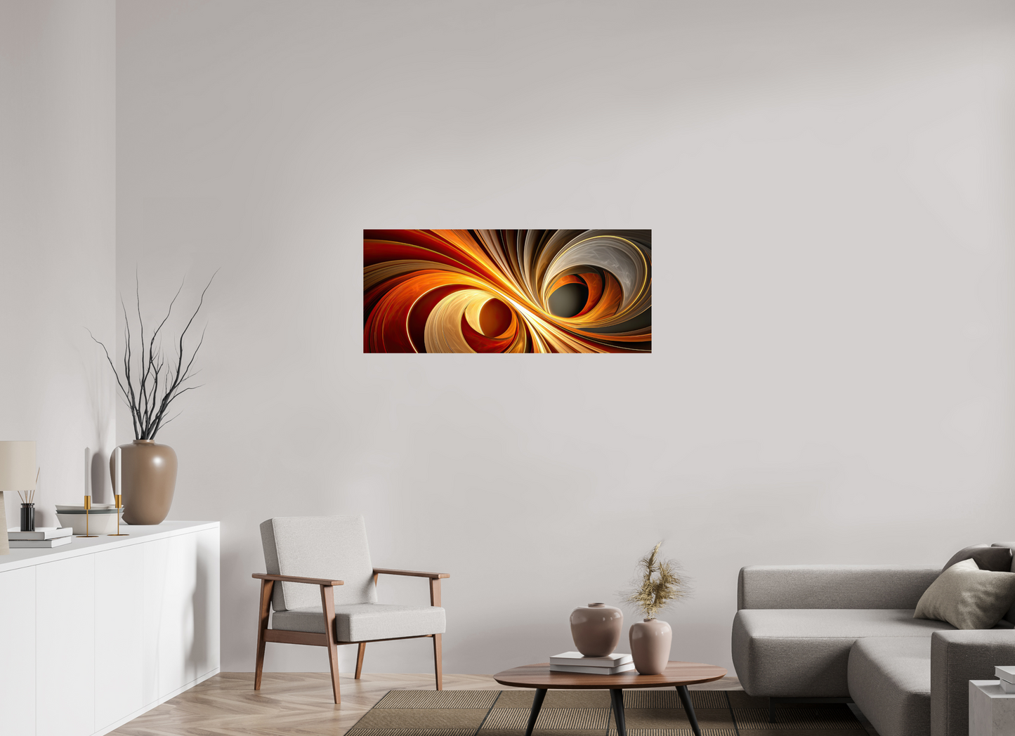 46.5 x 20″, Fine Art Print On Aluminum Dibond Wacky Swirl