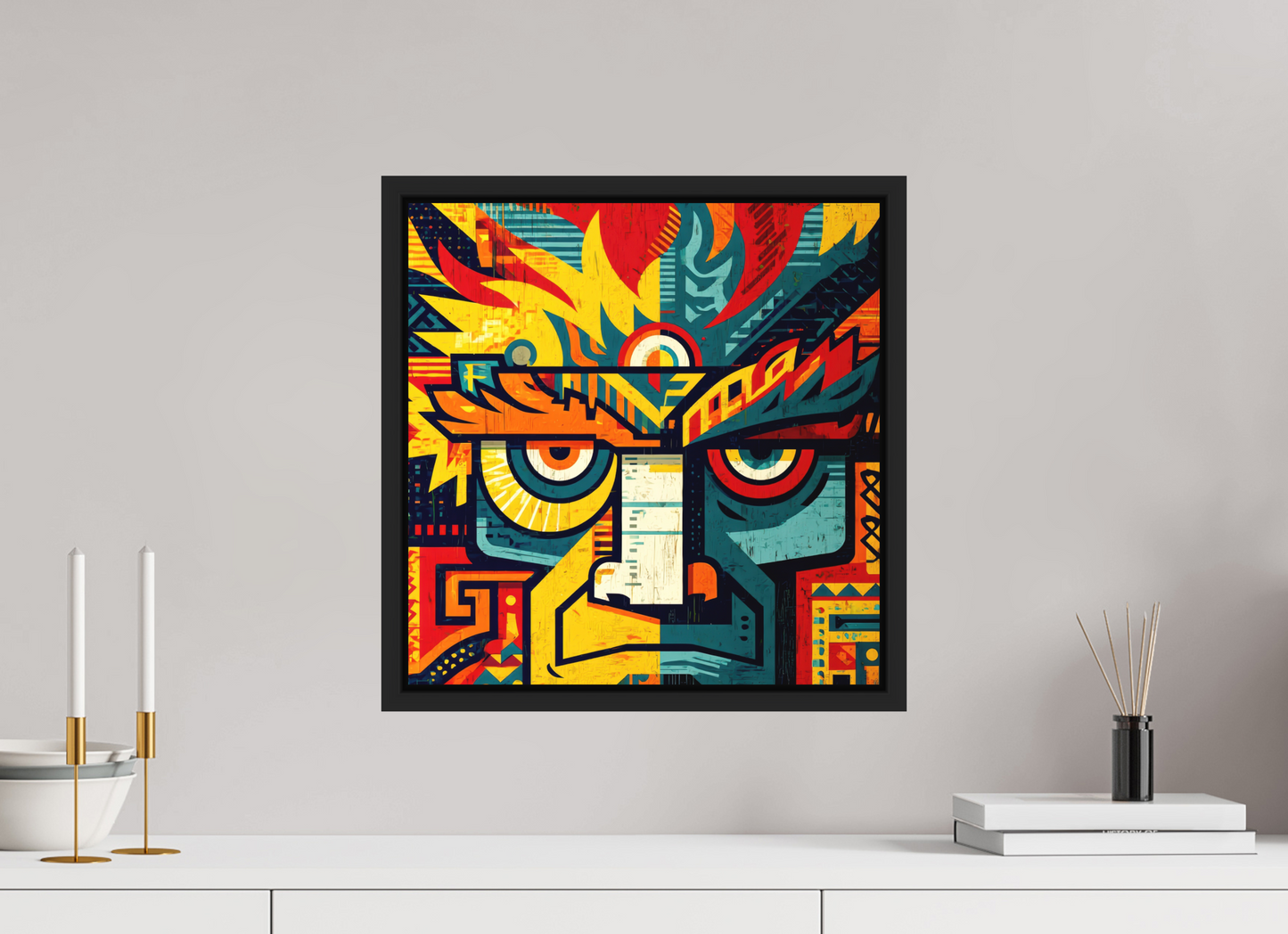 16 x 16.3″, Photo Print on Aluminum Backing with boarder Urban Tribal 2