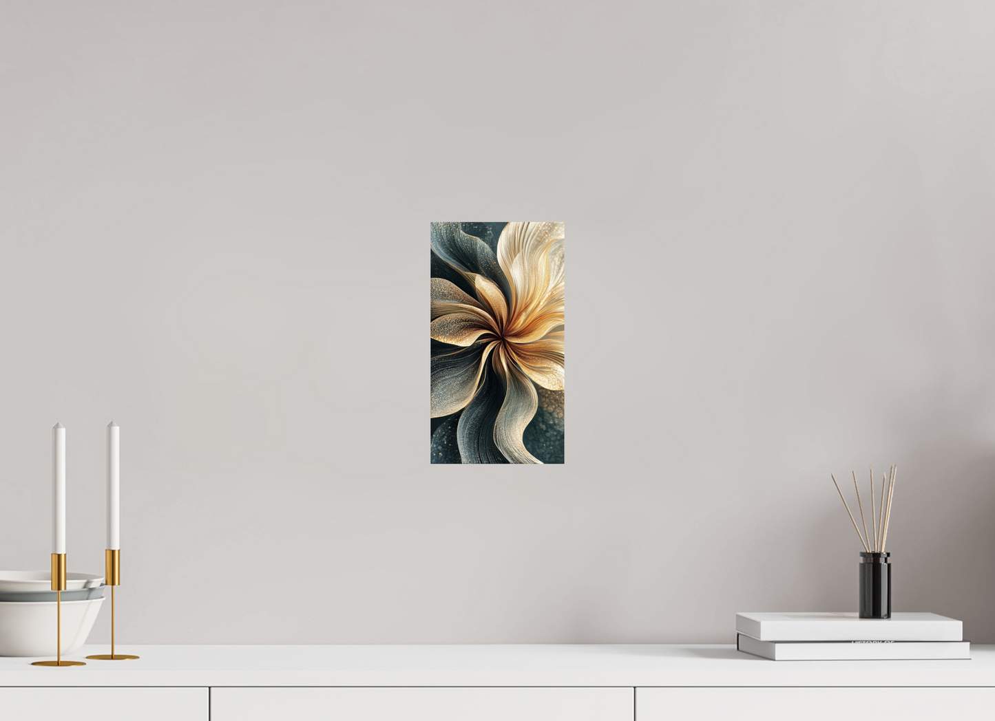 6 x 10.8″, Fine Art Print On Aluminum Dibond Abstract Flower Swirl