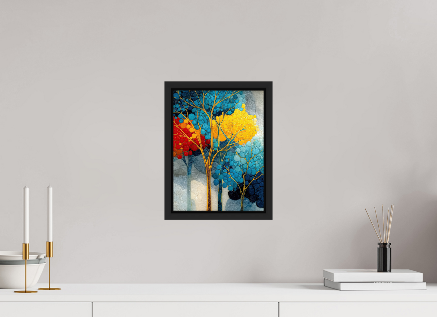 9 x 12″, Fine Art Print on Aluminum Dibond with Boarder City Trees
