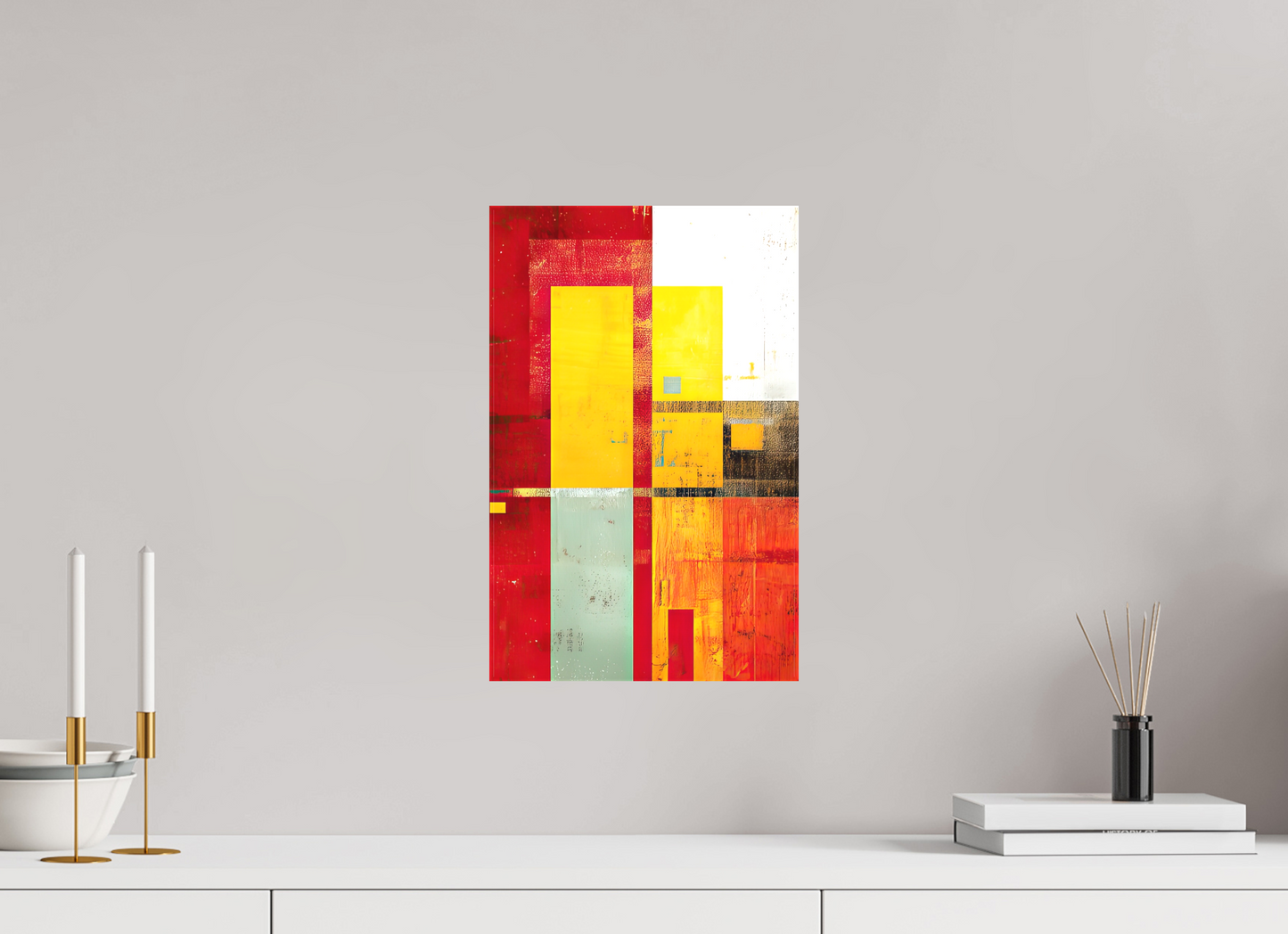 10 x 15.6″, Textile on Canvas Modern Rectangle