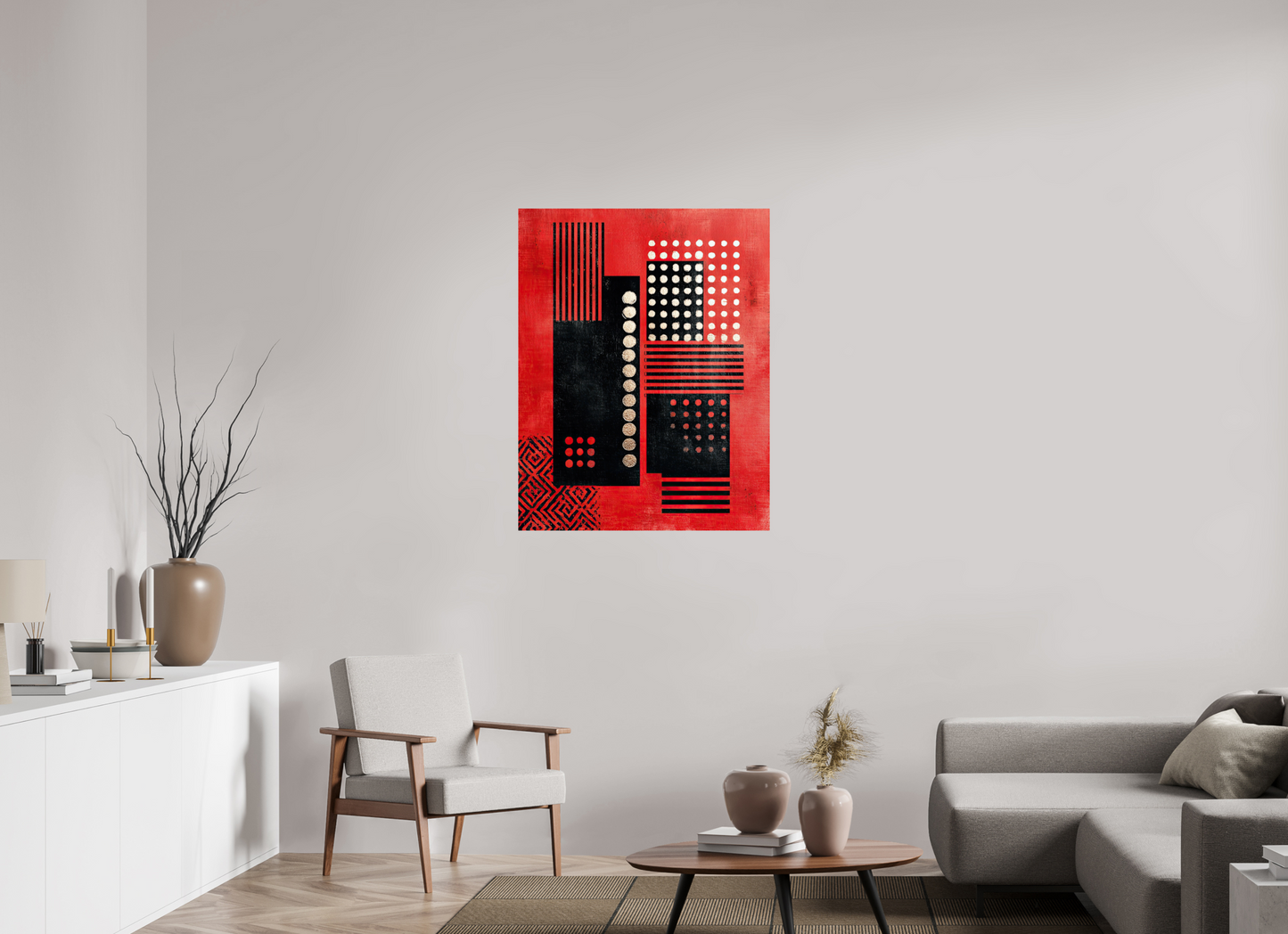 32 x 41″, Fine Art Print On Aluminum Dibond Abstract Barcode