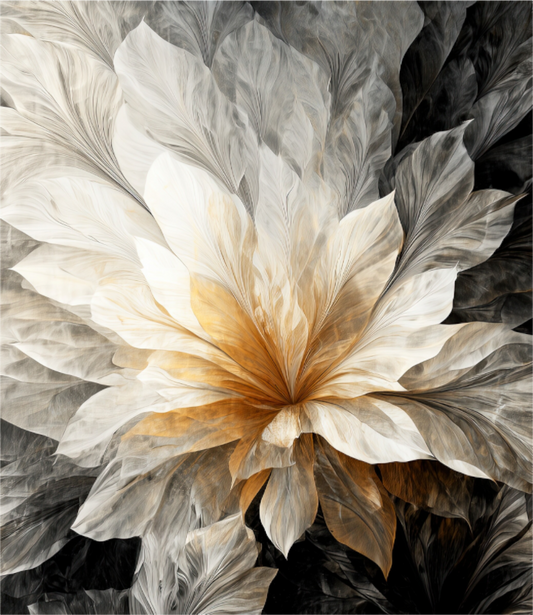 Main image White & Gold Flower 1