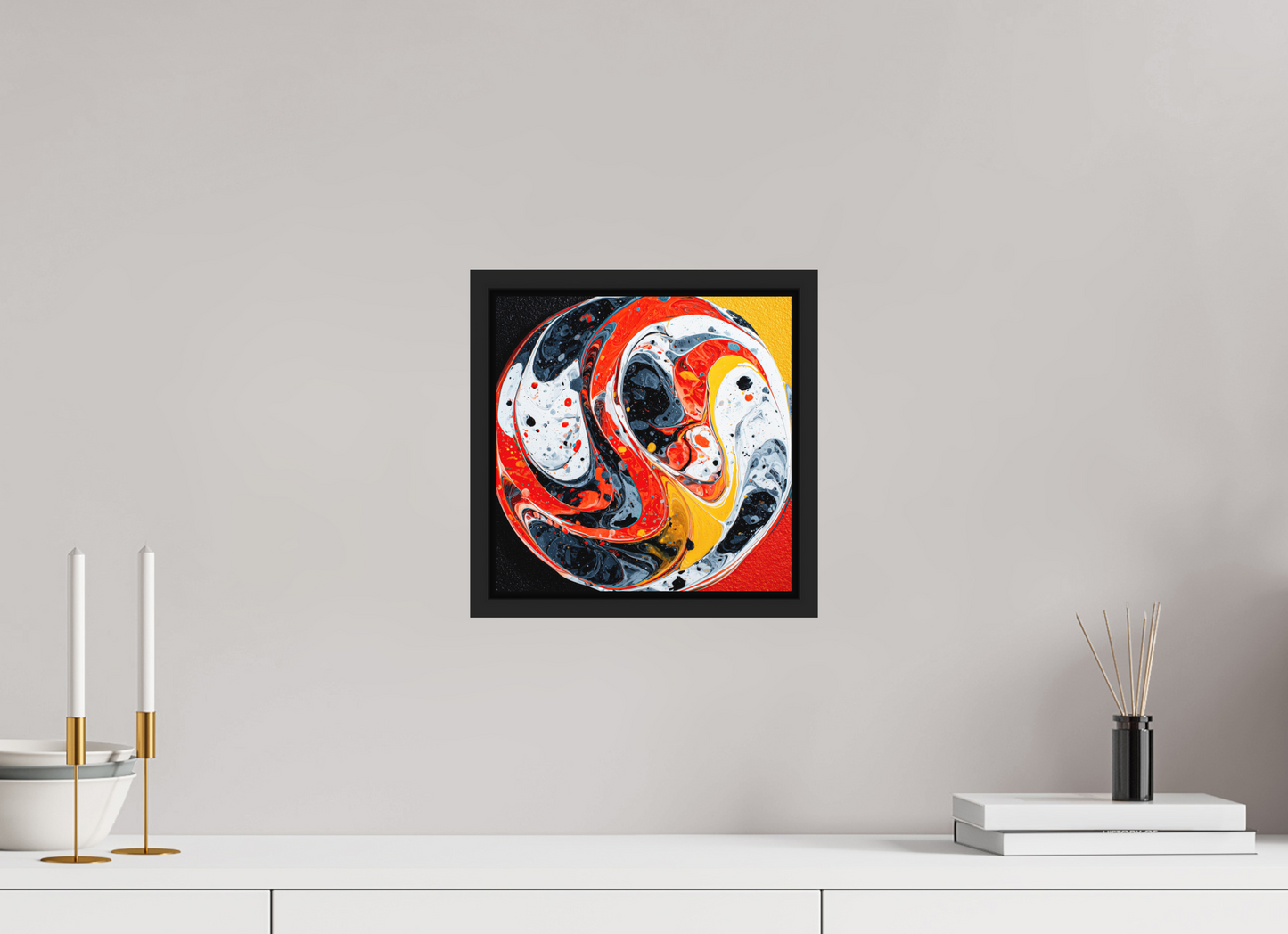 10 x 10″, Photo Print on Aluminum Backing with boarder Marble
