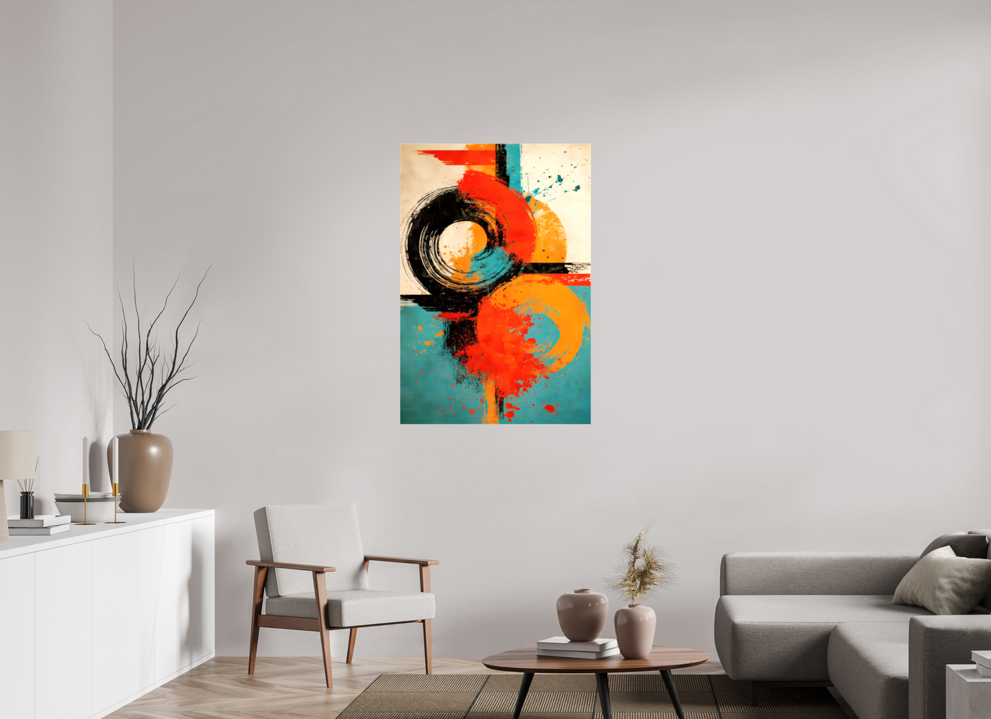31 x 45.7″, Glossy Canvas Abstract Traffic Sign