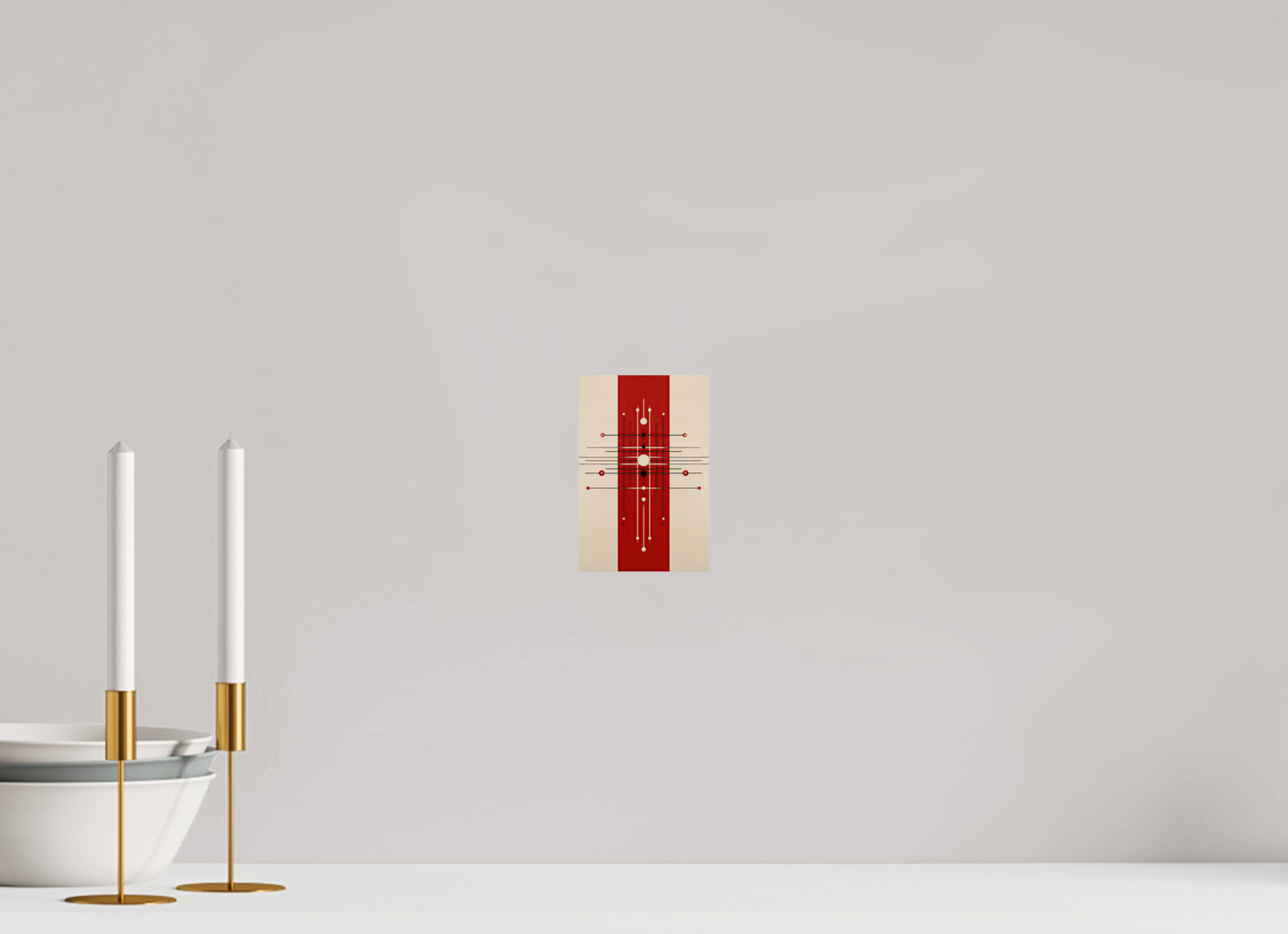 4 x 6.1″, Fine Art Print On Aluminum Dibond Red Line