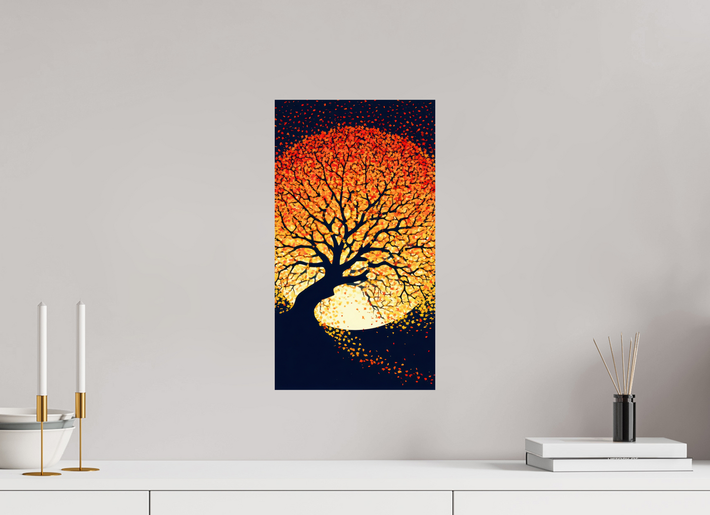 10 x 18.1″, Fine Art Print On Aluminum Dibond Autumn Moon