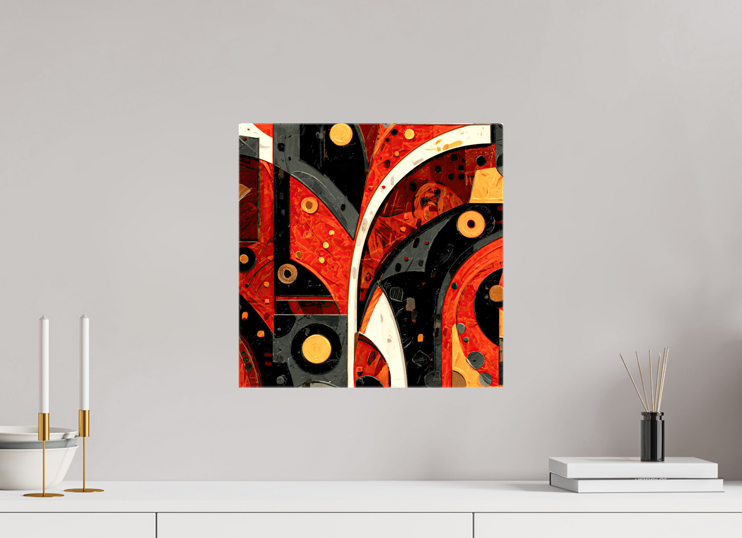 15 x 15″, Glossy Canvas Abstract Chaos