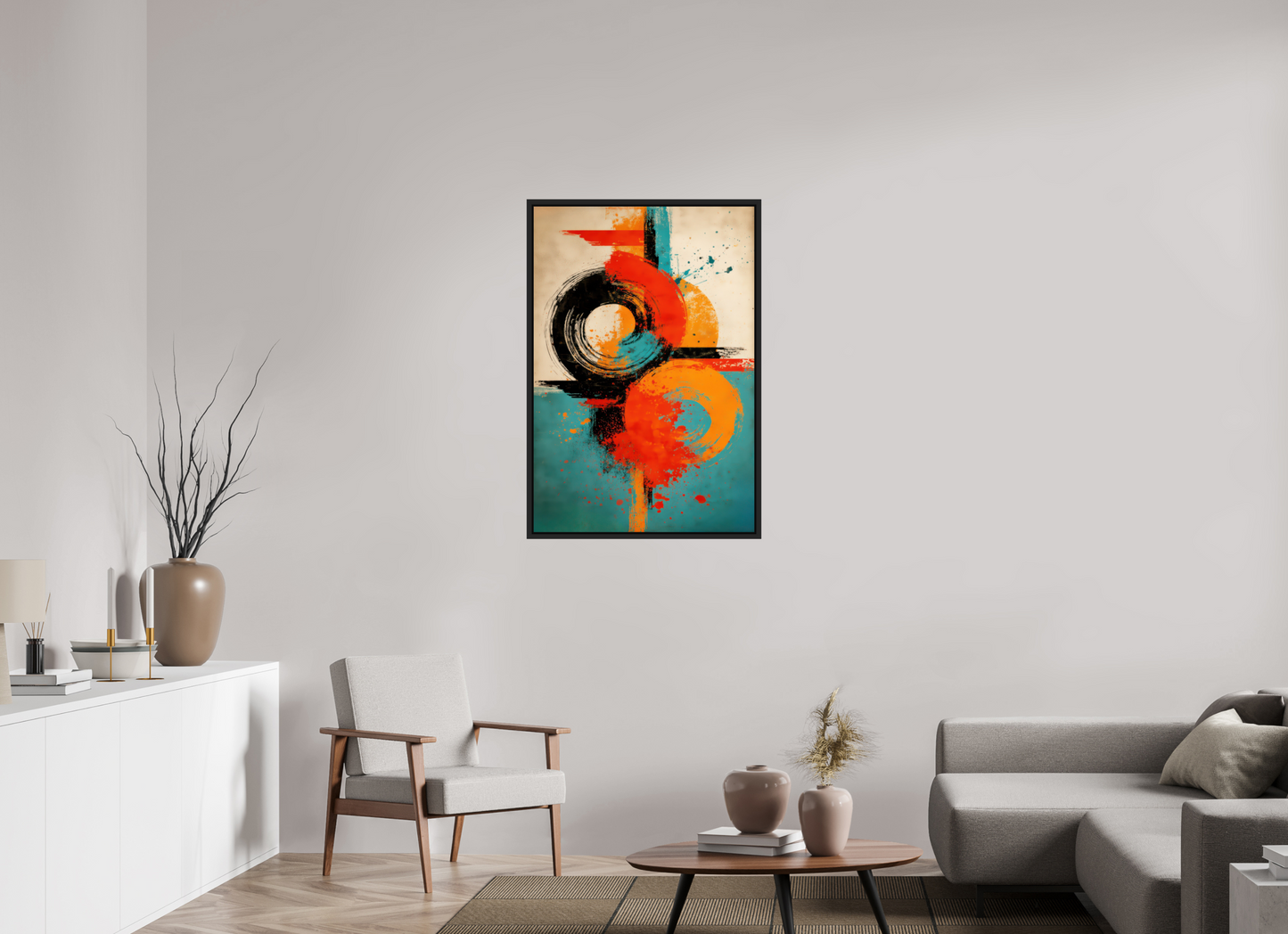 28 x 41.3″, Fine Art Print on Aluminum Dibond with Boarder Abstract Traffic Sign
